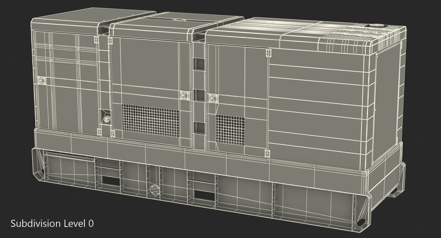 3D Industrial Power Diesel Generator Generic