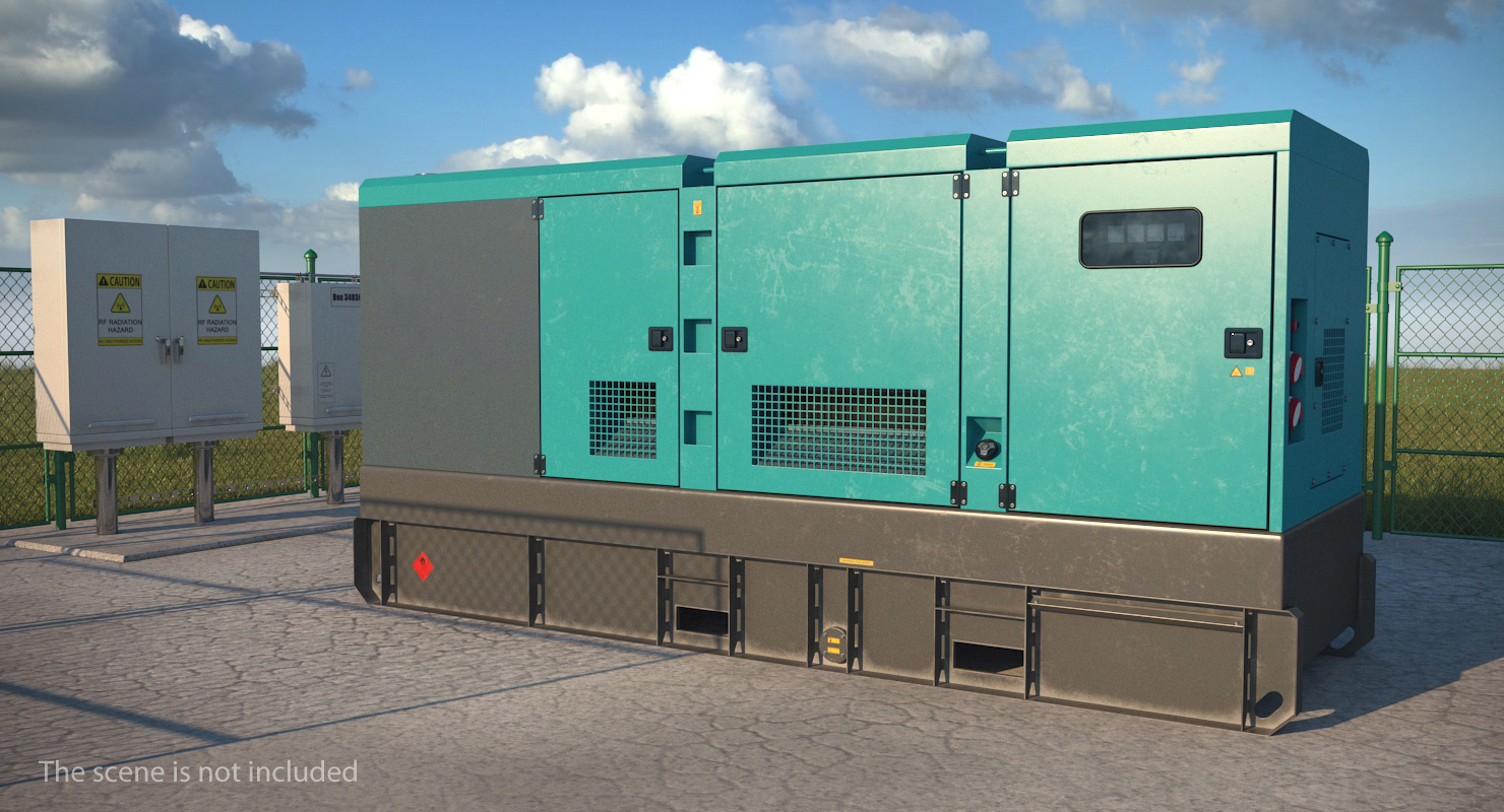 3D Industrial Power Diesel Generator Generic