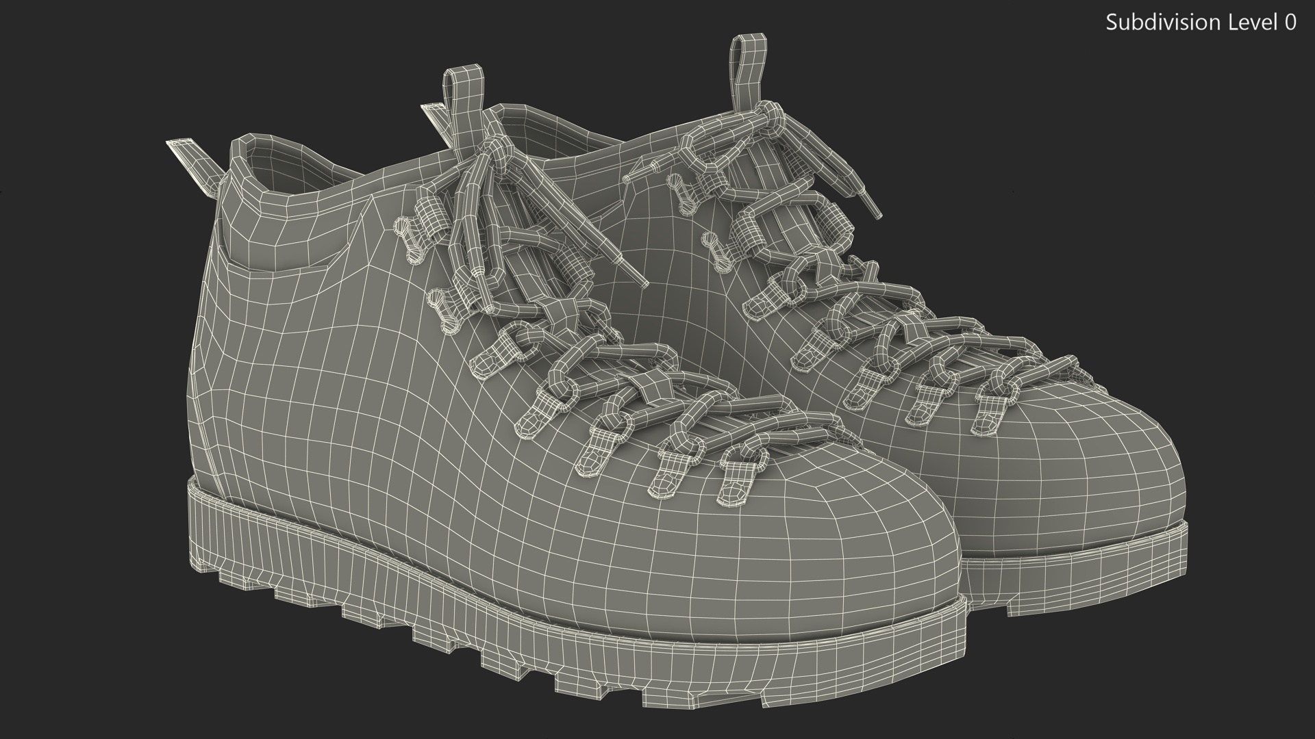 3D Walking Boots model