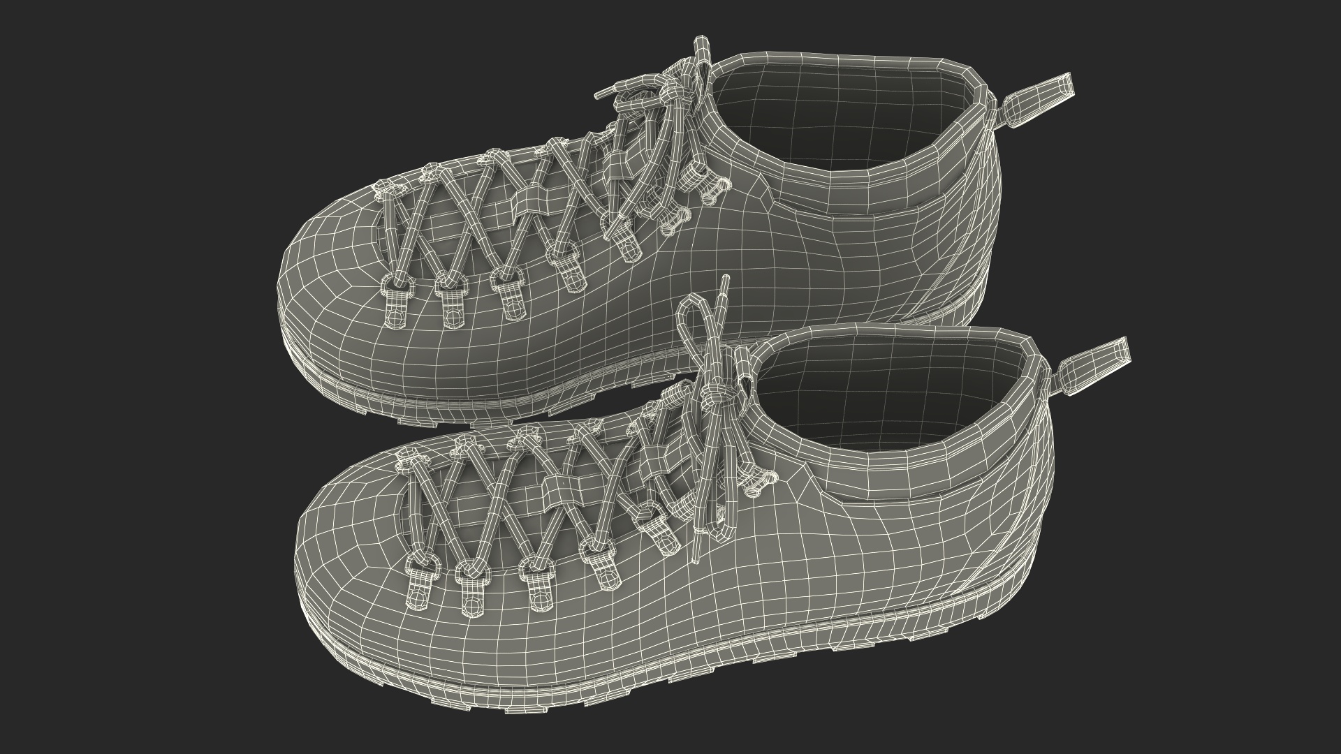 3D Walking Boots model