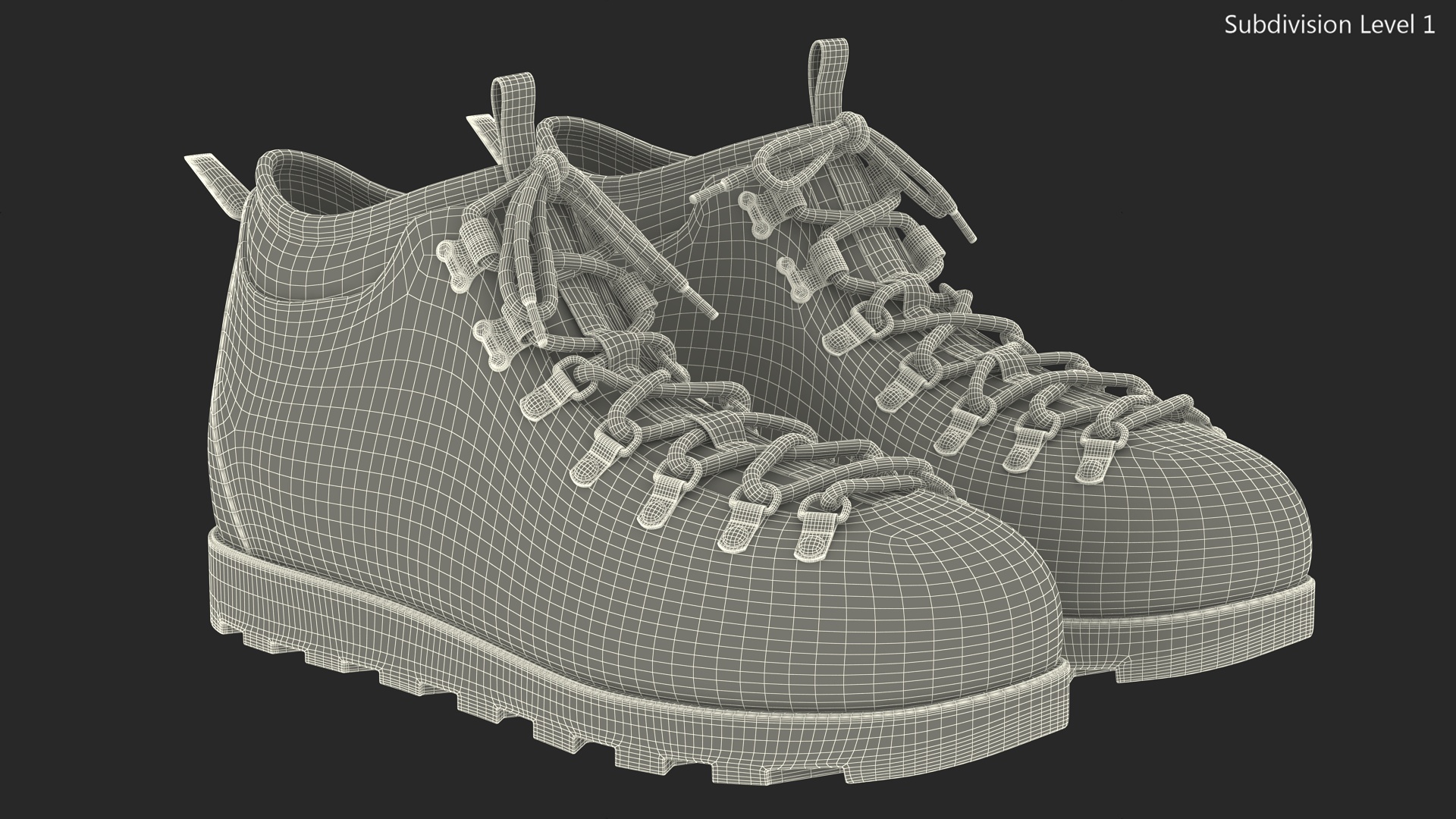 3D Walking Boots model