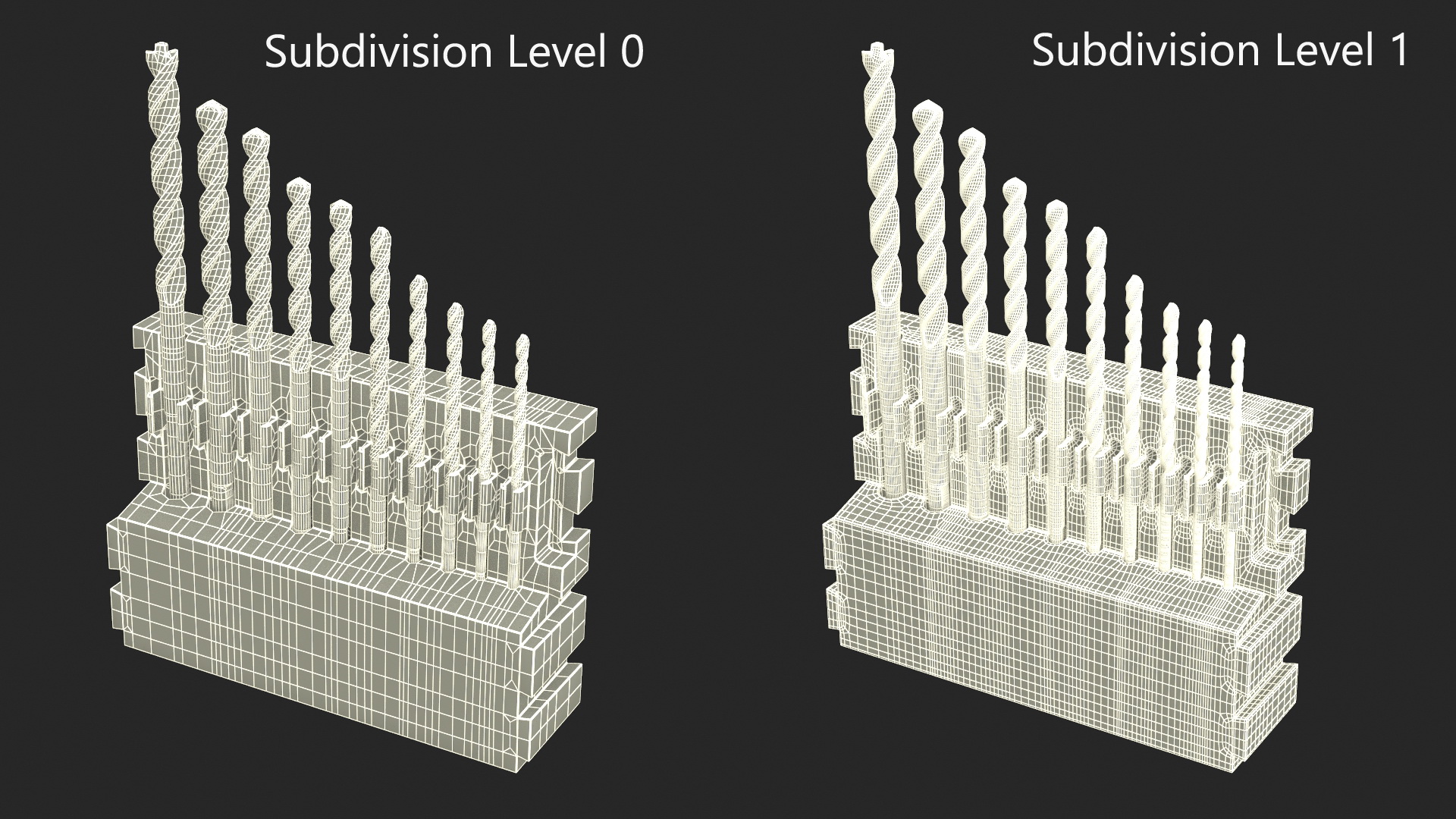 Titanium Nitride Coated Drill Bit Set 3D