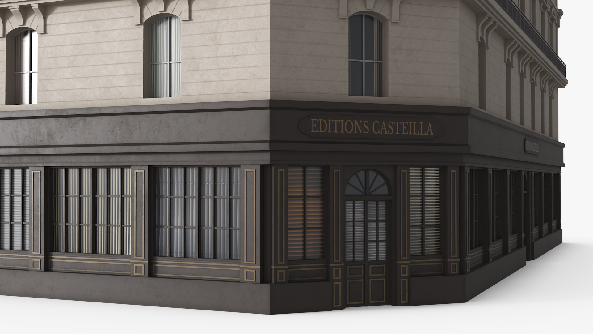 3D Paris Corner Traditional Building model