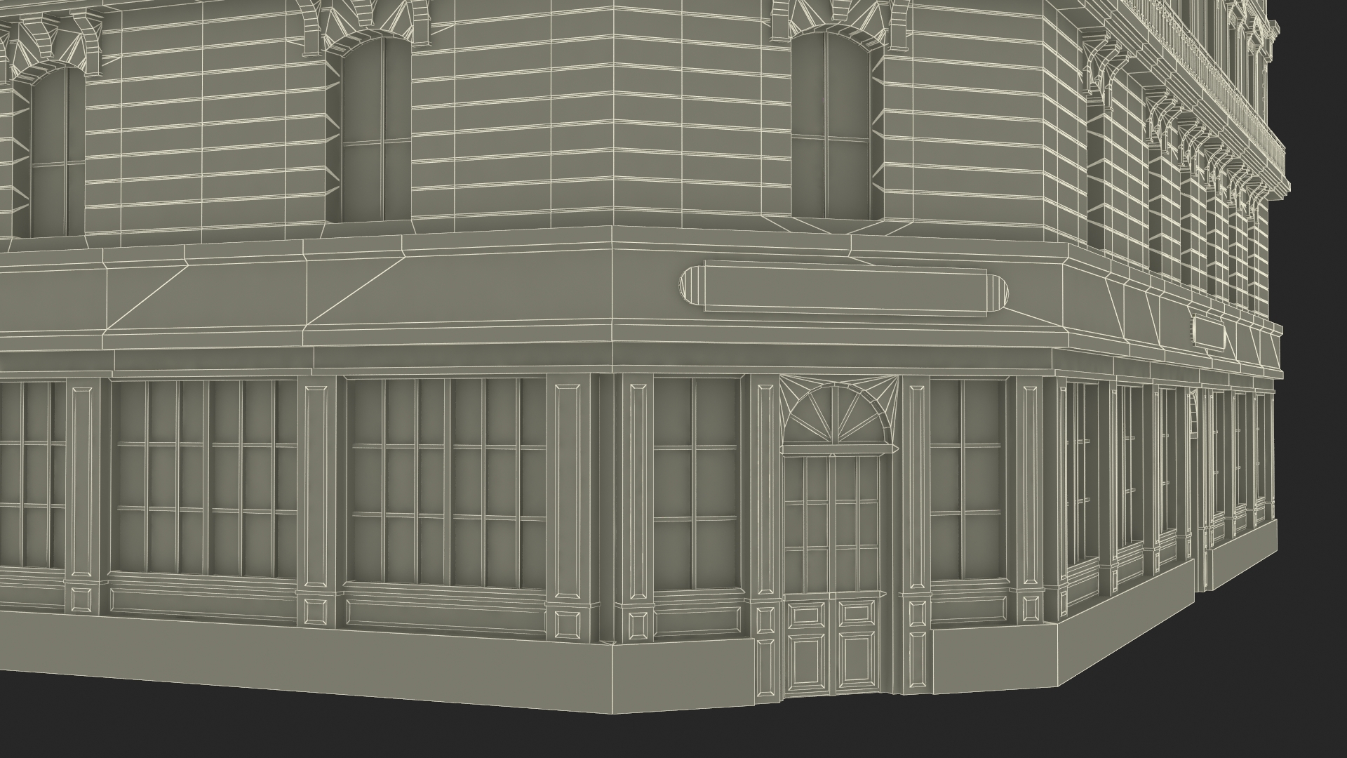 3D Paris Corner Traditional Building model