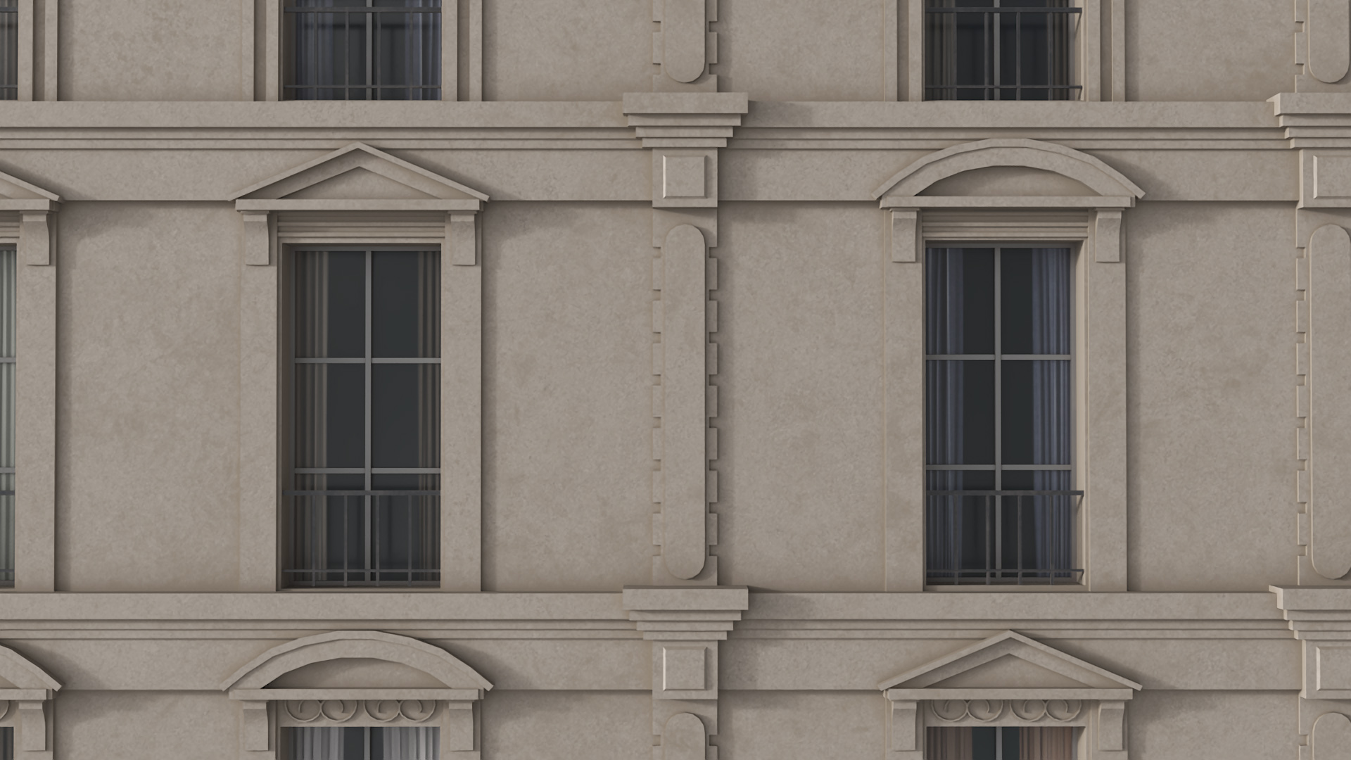 3D Paris Corner Traditional Building model