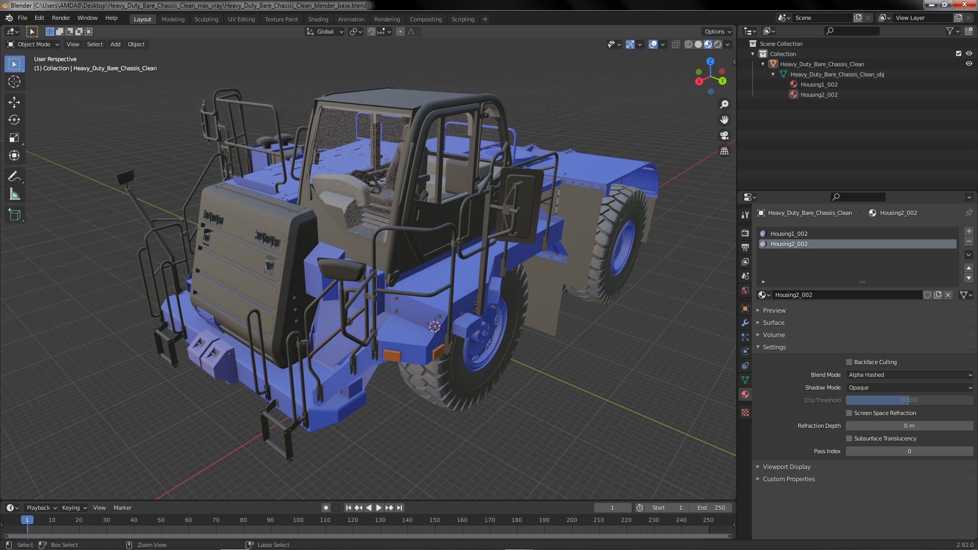 Heavy Duty Bare Chassis Clean 3D model