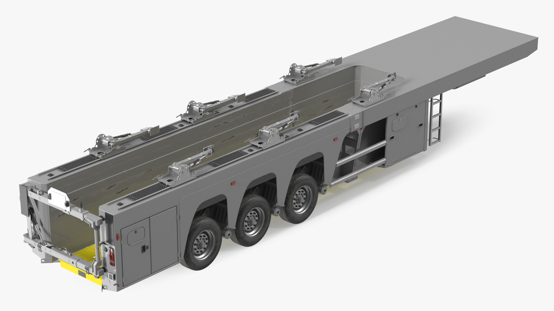 3D Concrete Panel Semi Trailer Empty model