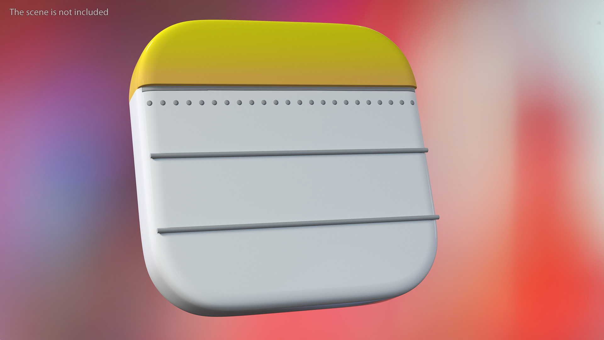 3D iPhone iOS Notes Icon