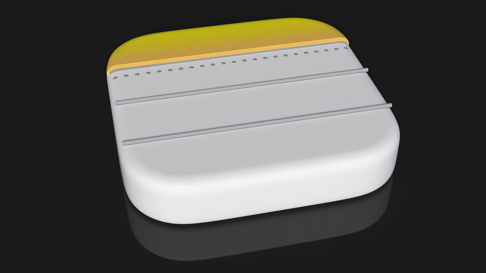 3D iPhone iOS Notes Icon