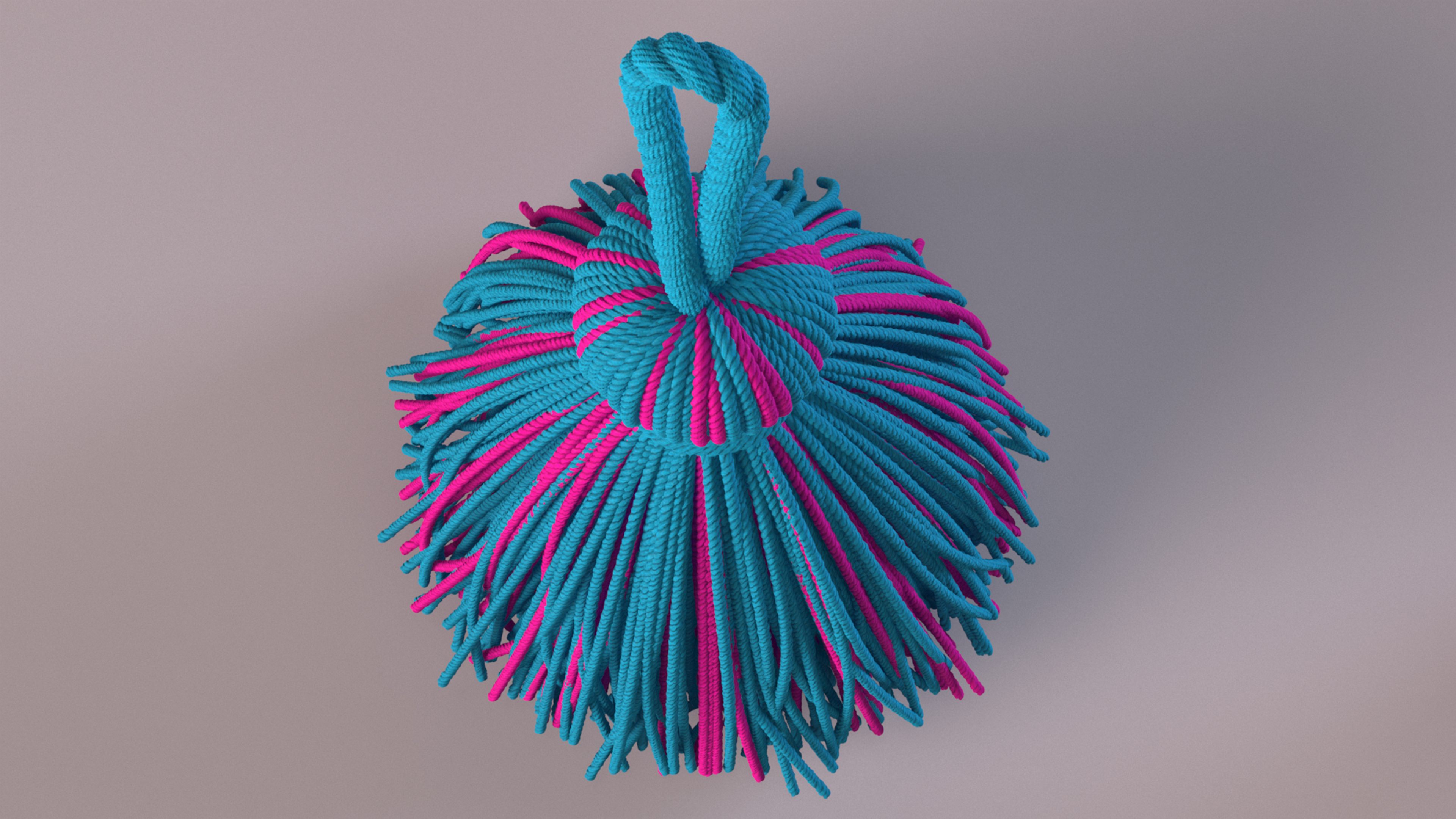 Wool Tassel Multicolor 3D