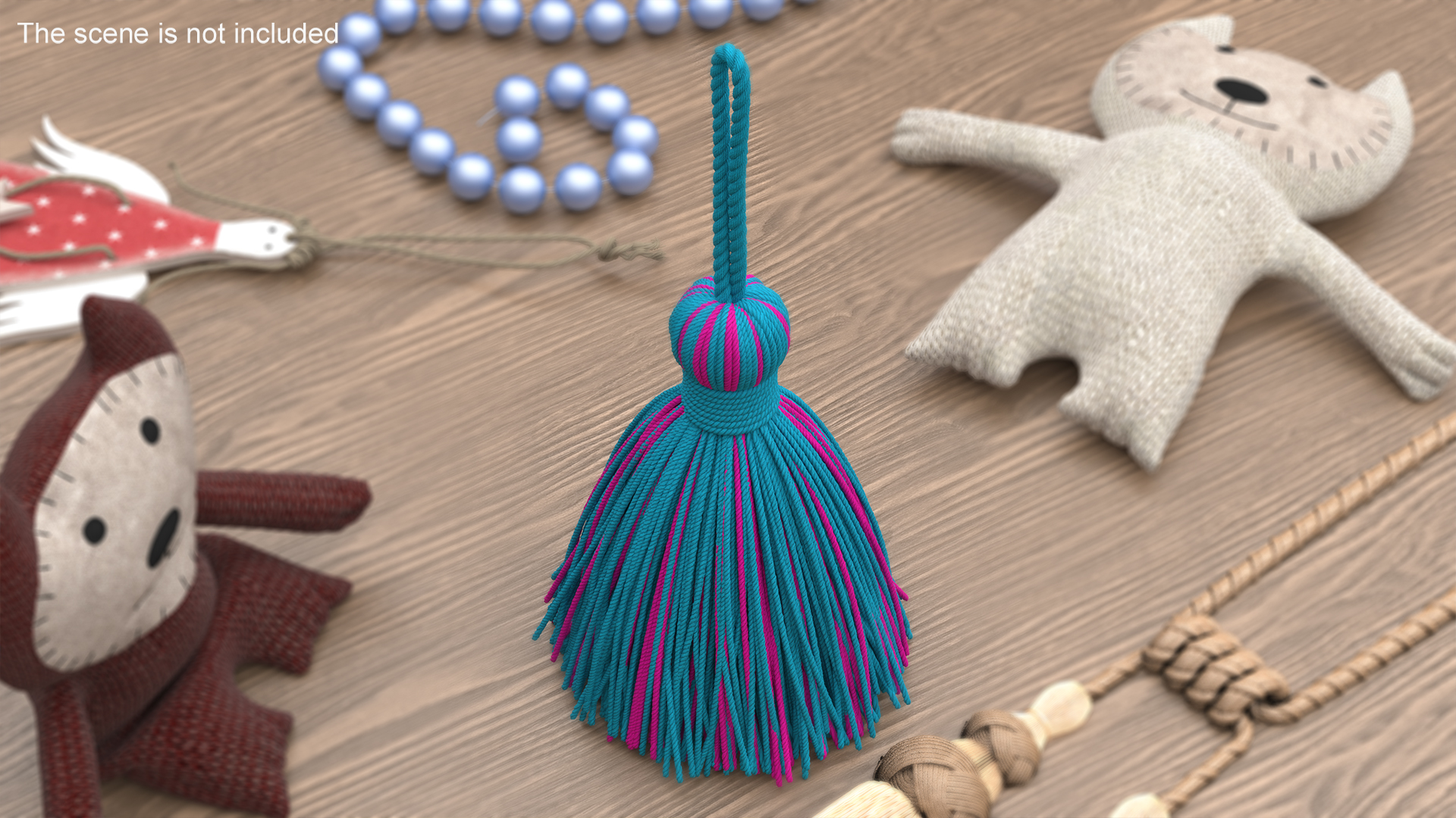 Wool Tassel Multicolor 3D