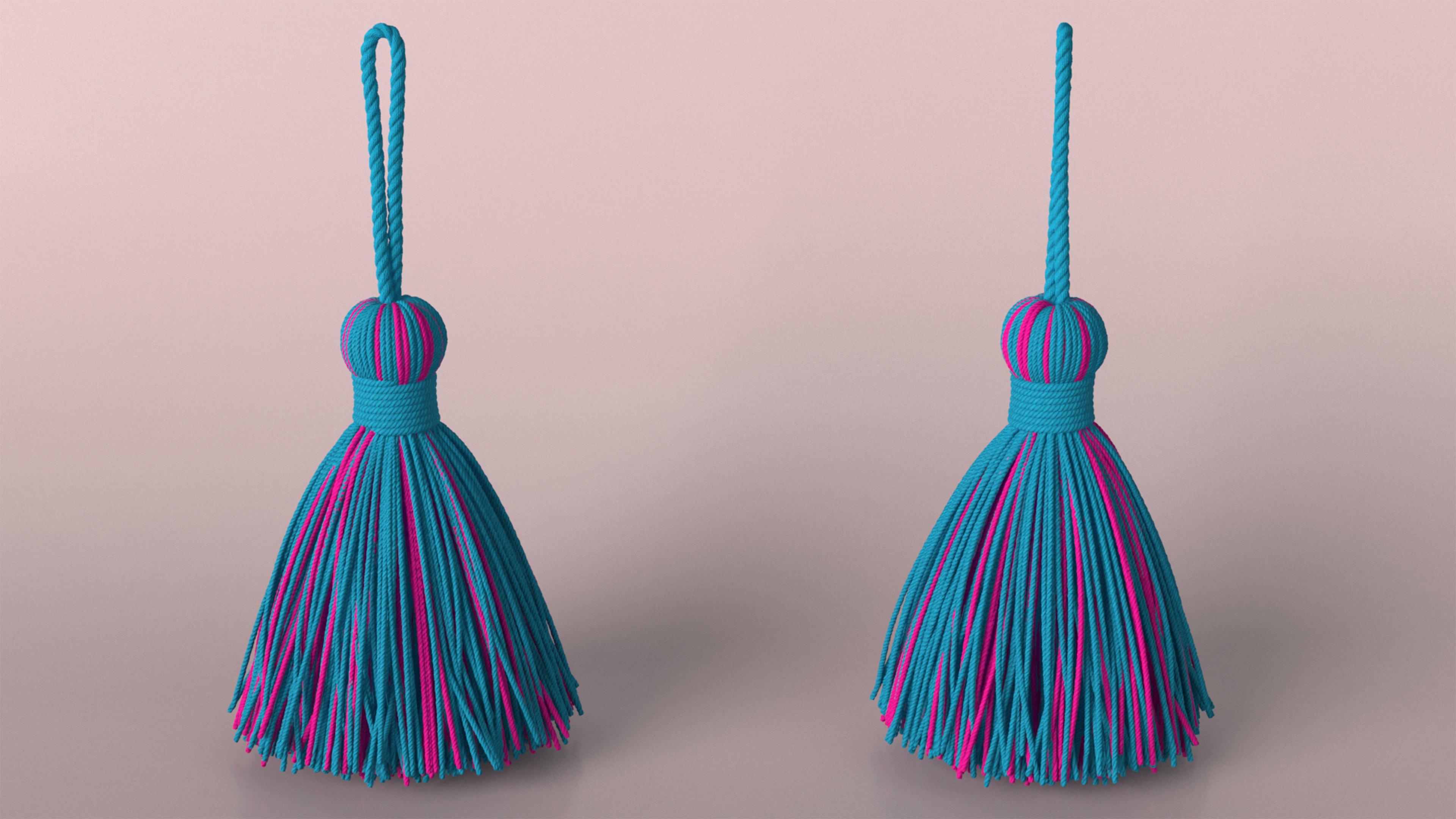 Wool Tassel Multicolor 3D