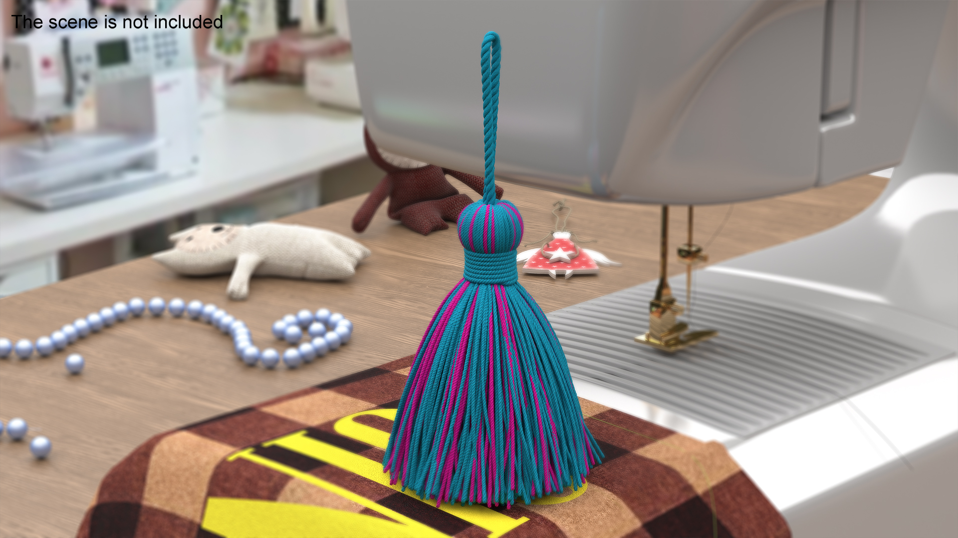 Wool Tassel Multicolor 3D