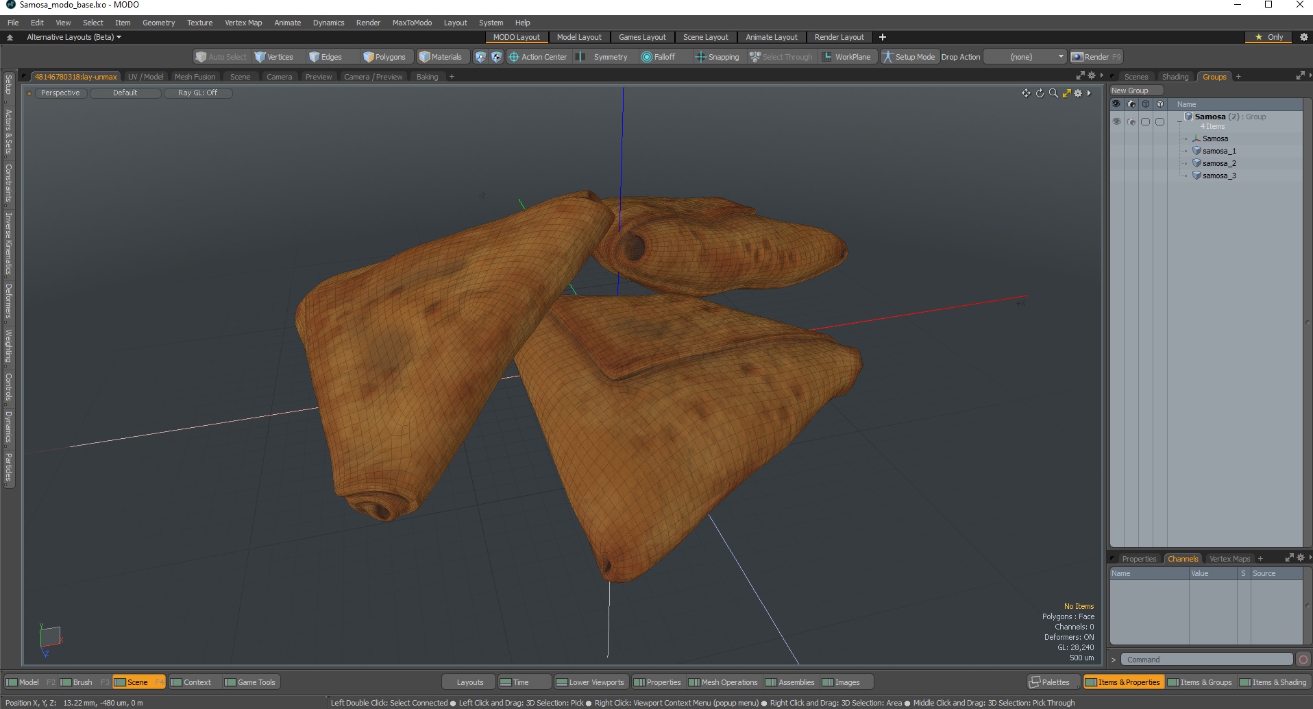 3D model Samosa