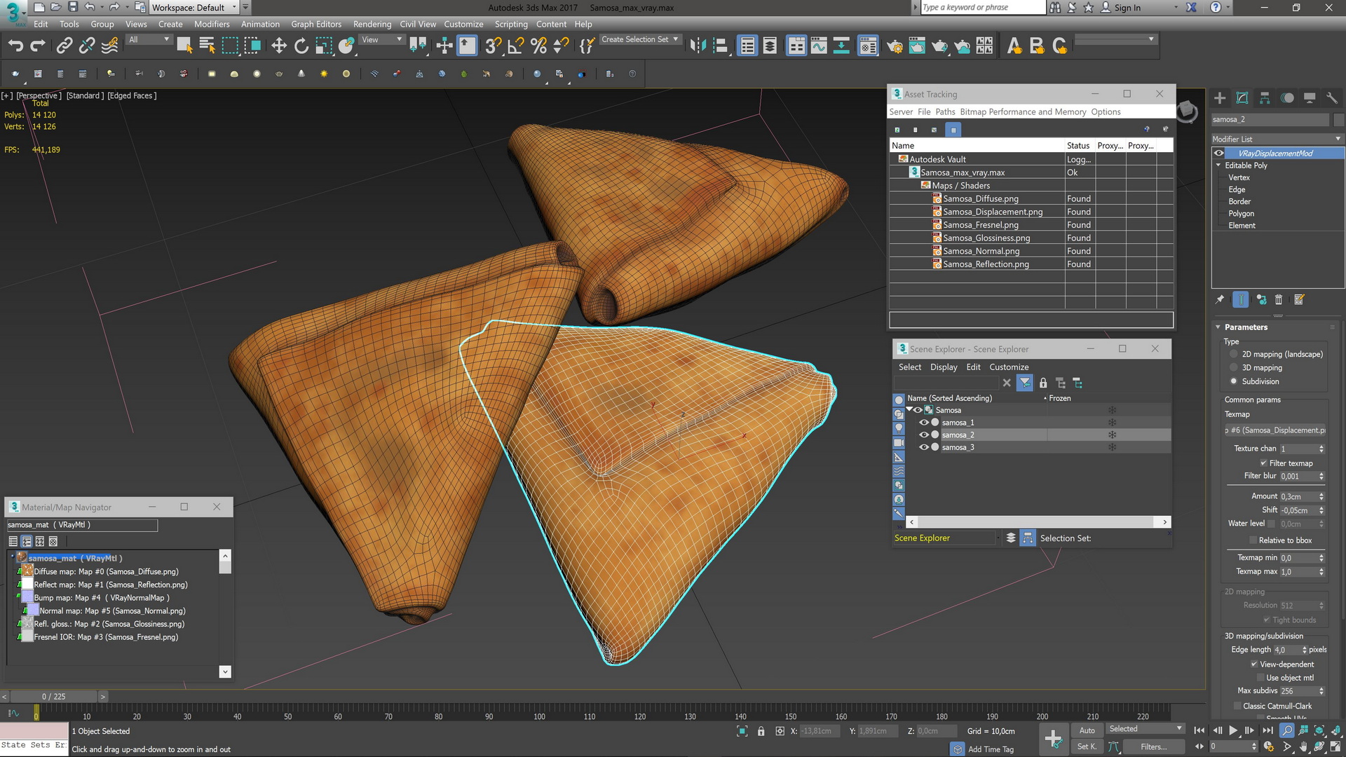 3D model Samosa