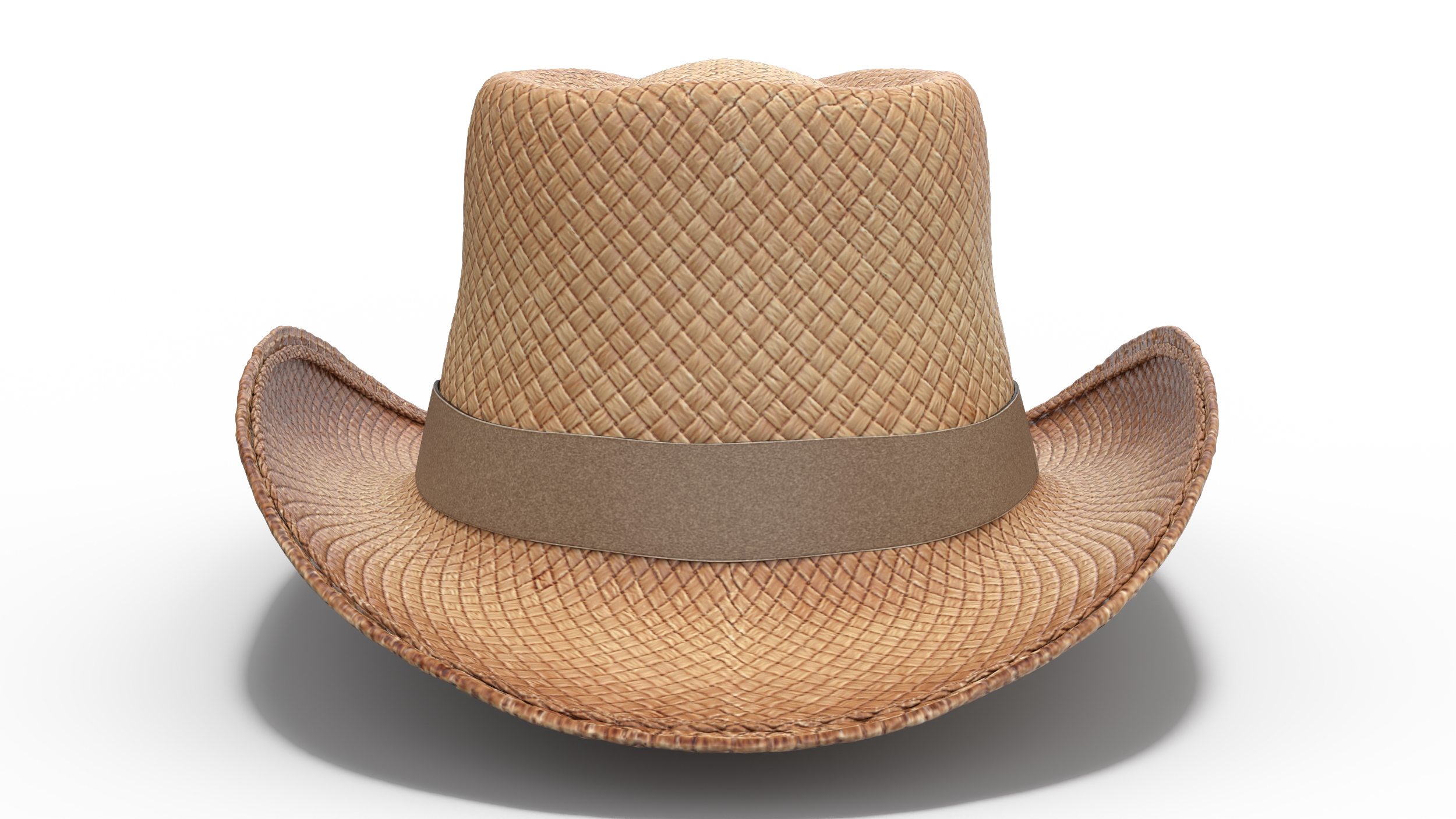 Straw Cowboy Western Hat 3D model