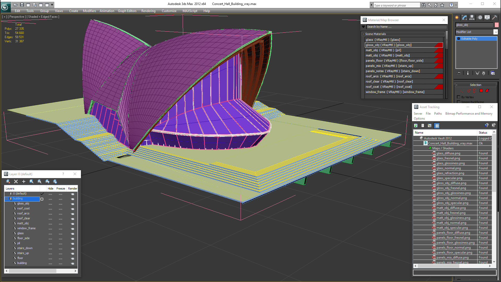 3D Concert Hall Building