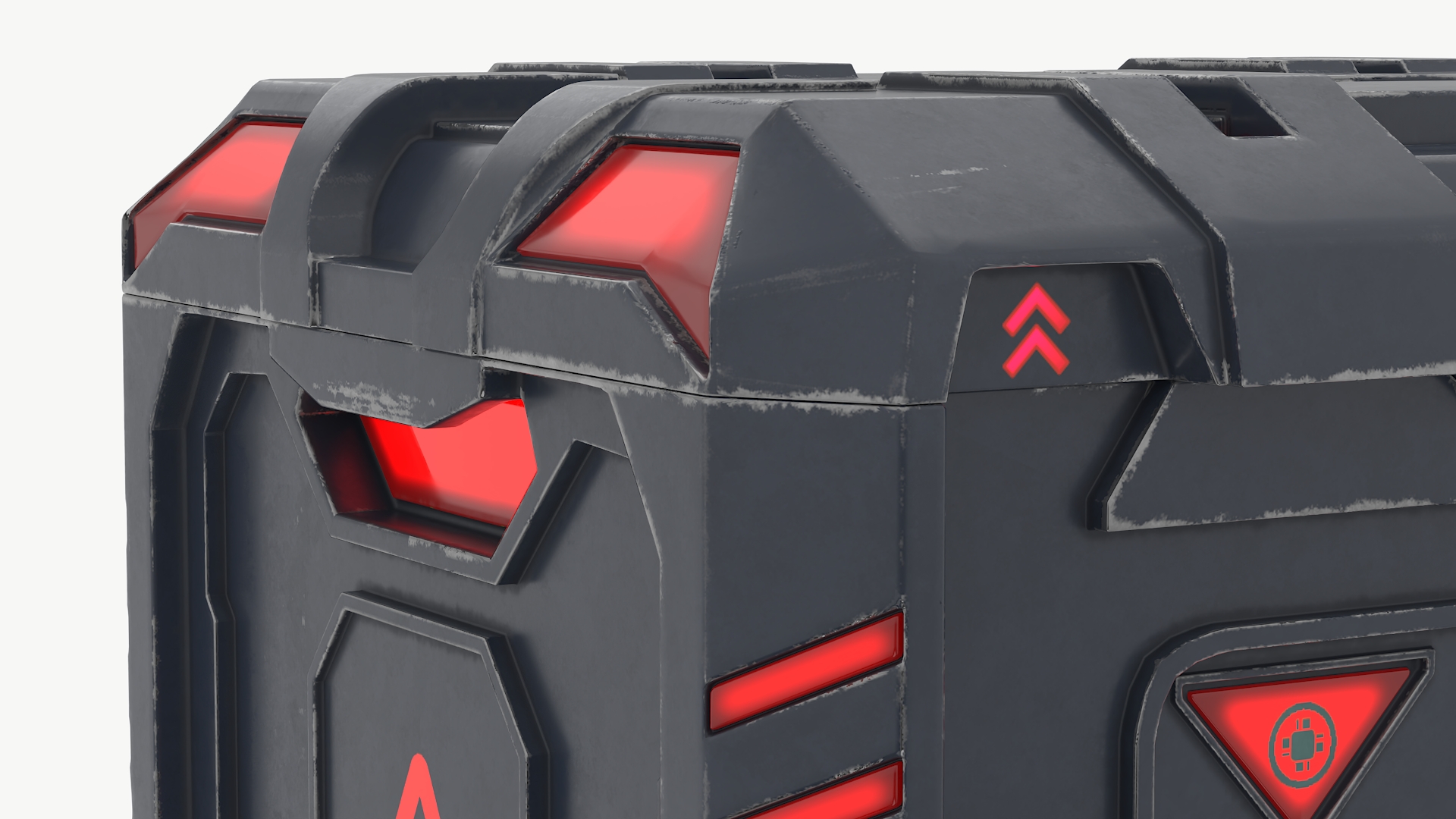 Sci-Fi Storage Crate Locked 3D