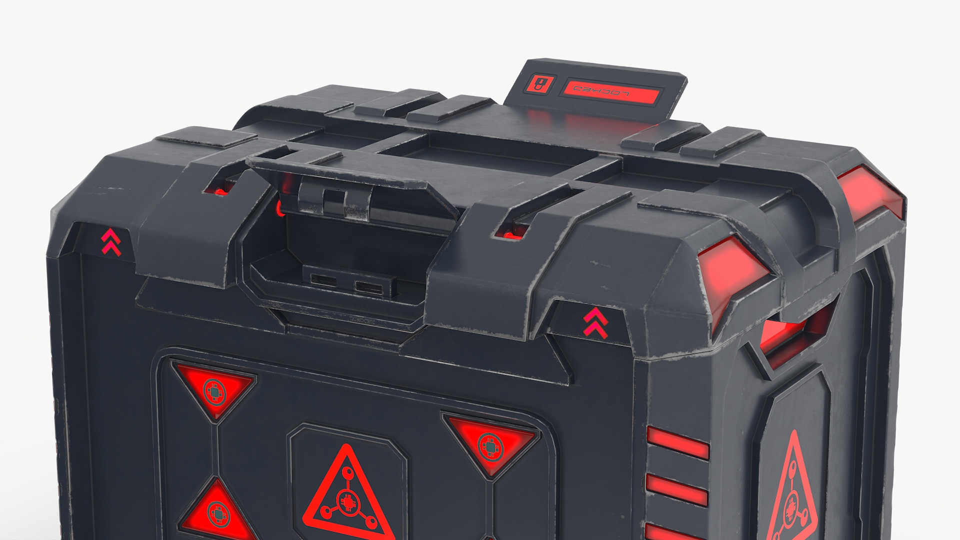 Sci-Fi Storage Crate Locked 3D