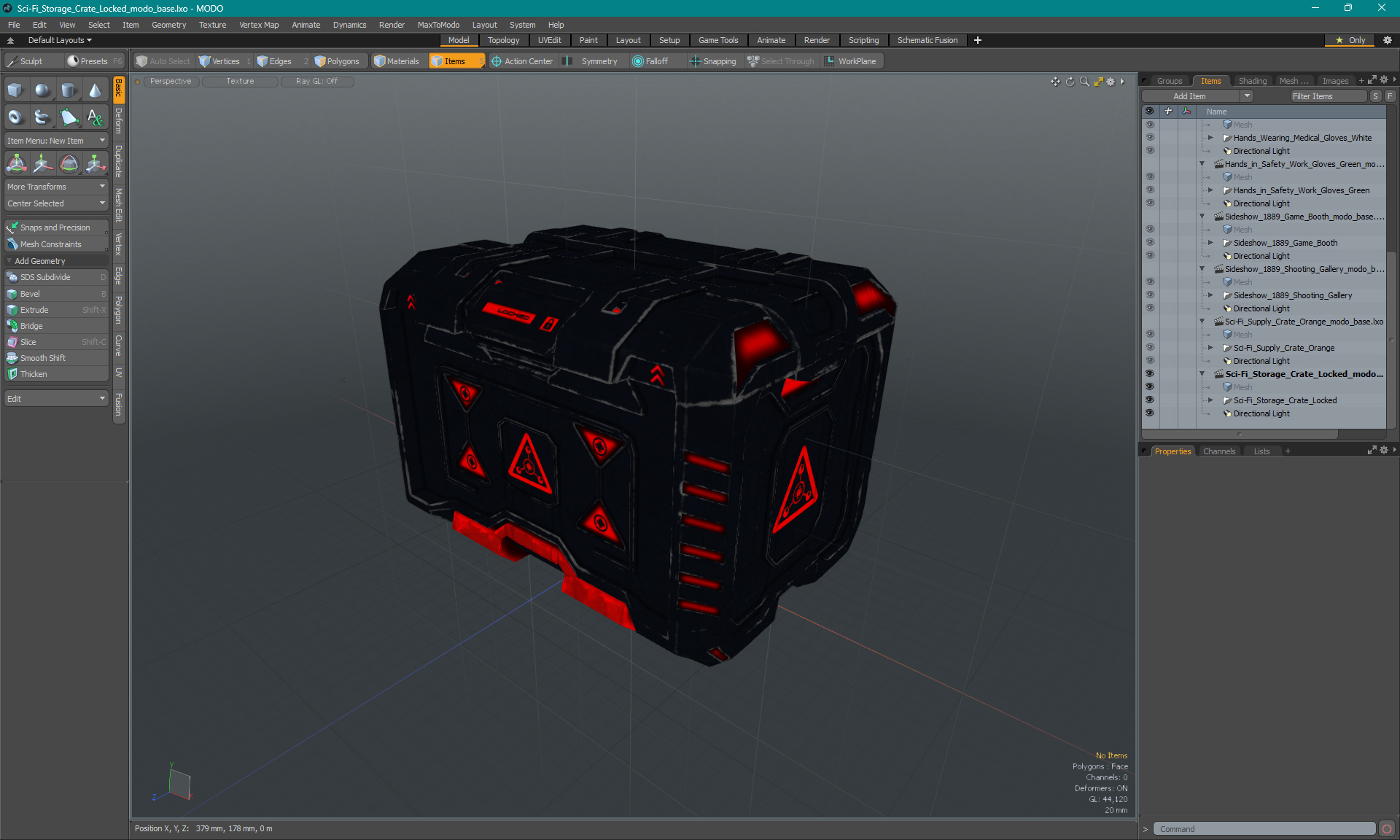 Sci-Fi Storage Crate Locked 3D