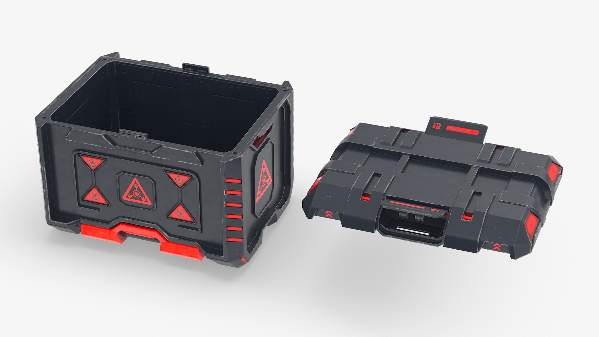 Sci-Fi Storage Crate Locked 3D