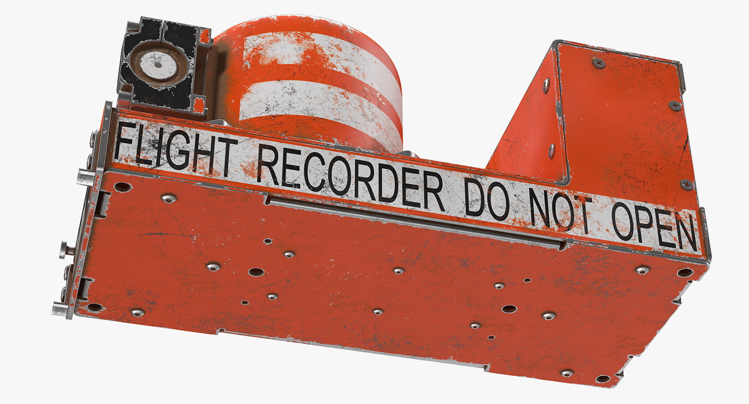 3D Black Box Flight Recorder Crashed model