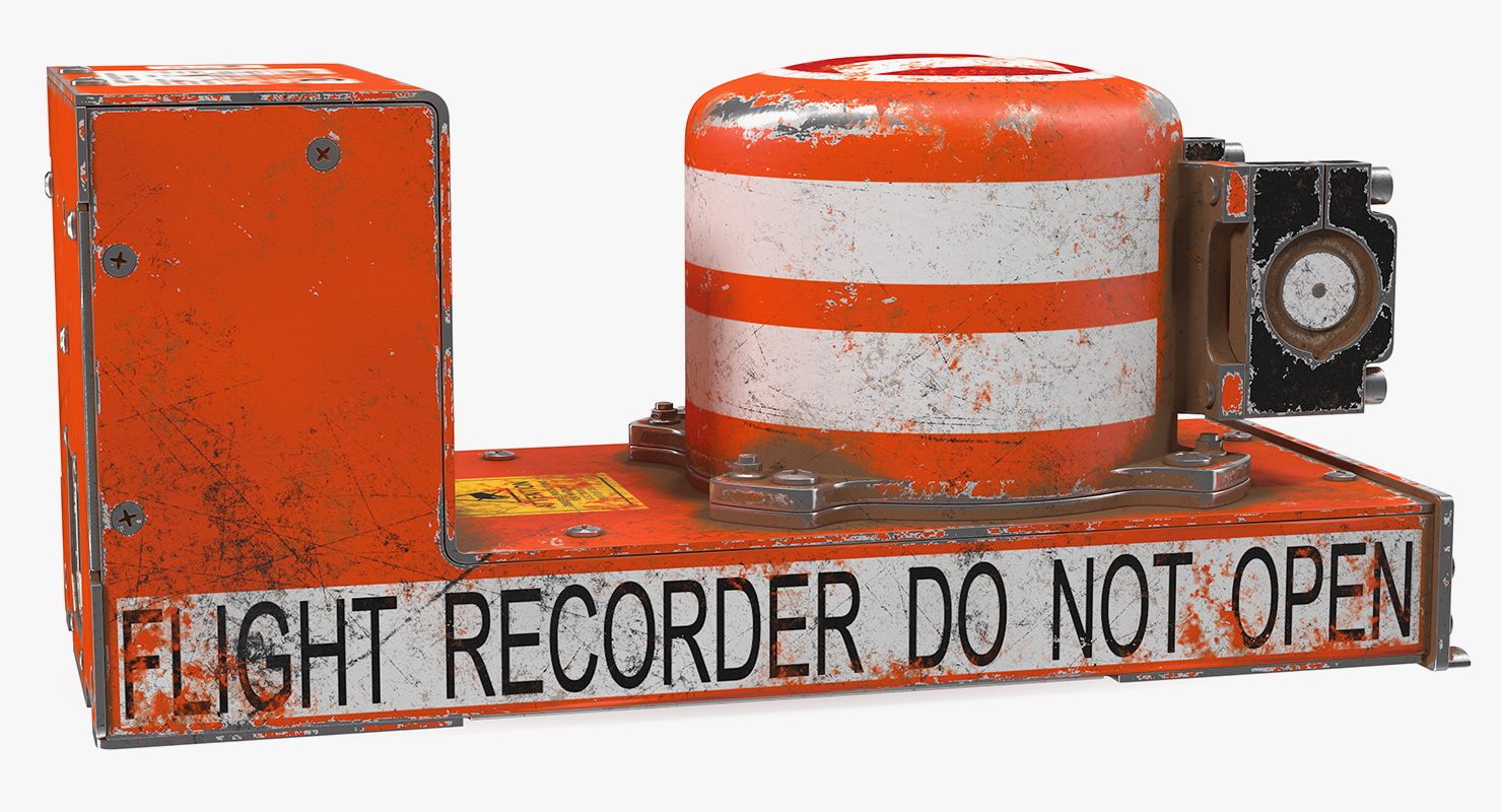 3D Black Box Flight Recorder Crashed model