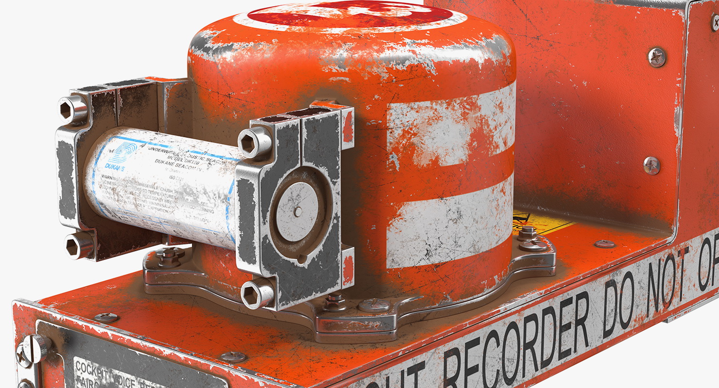 3D Black Box Flight Recorder Crashed model