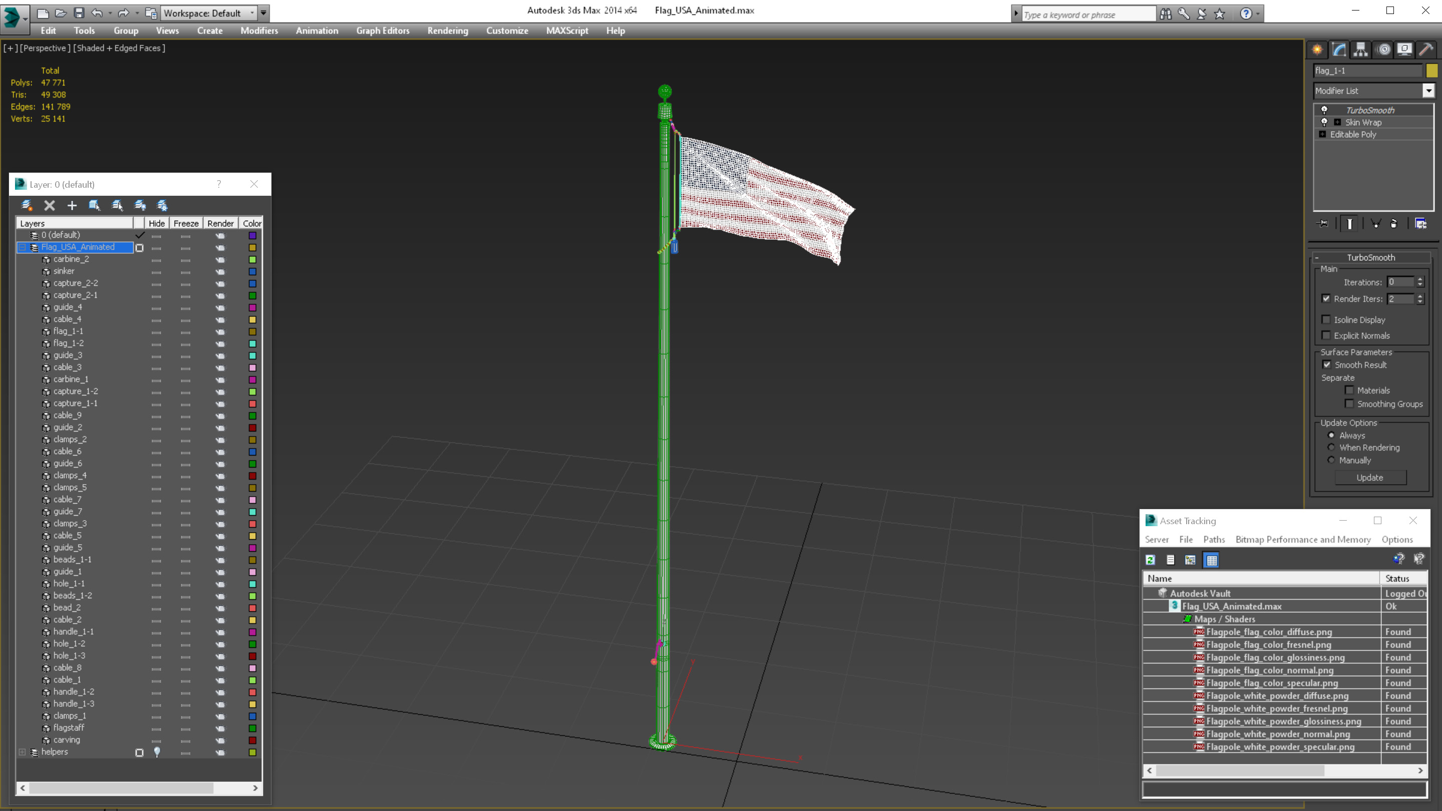 Flag USA Animated 3D