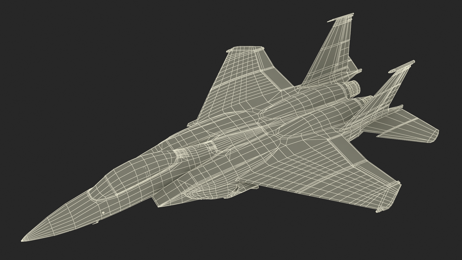 3D F-15 Silent Eagle in Flight Battle Position model