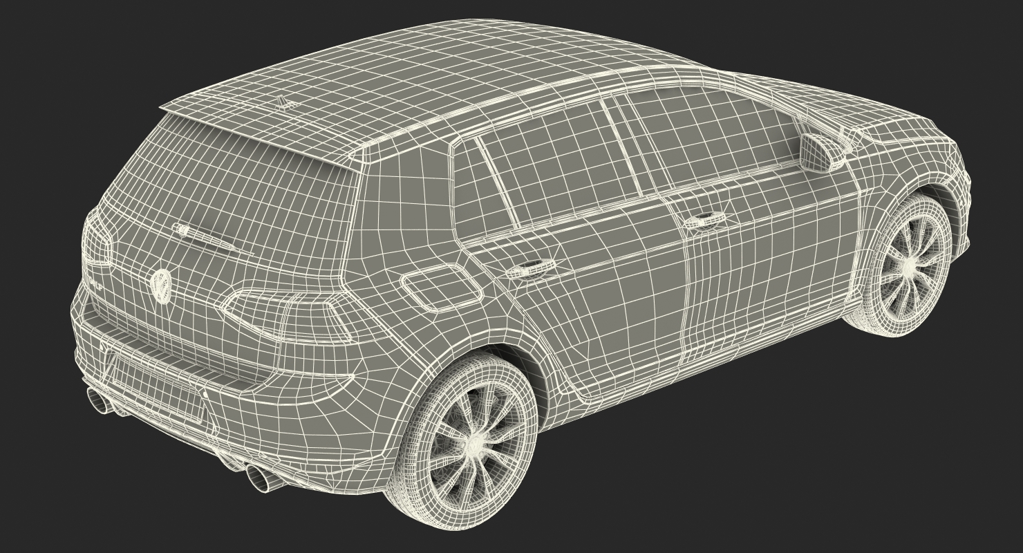 Volkswagen Golf 2017 Rigged 3D