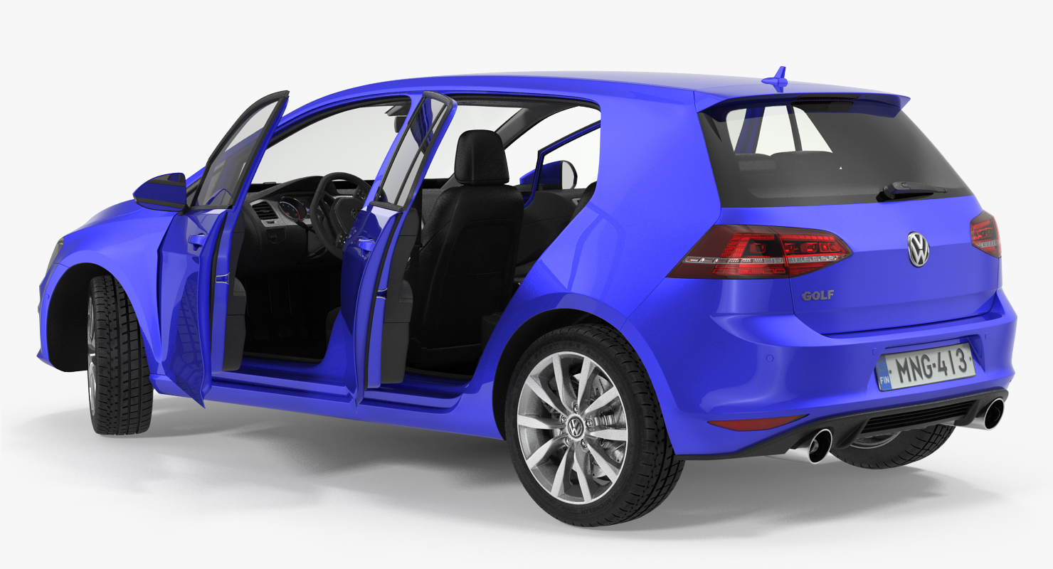 Volkswagen Golf 2017 Rigged 3D