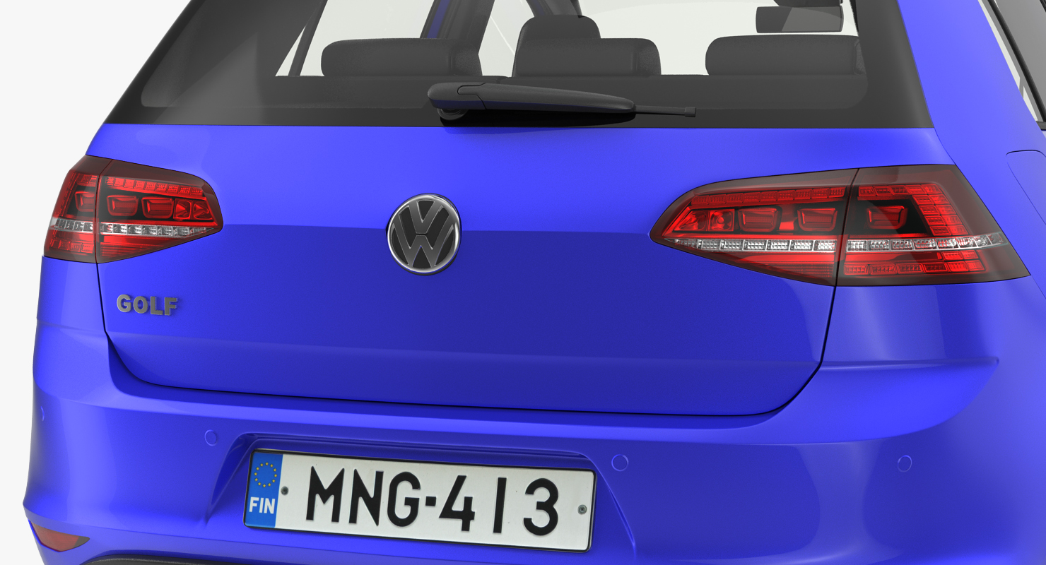 Volkswagen Golf 2017 Rigged 3D