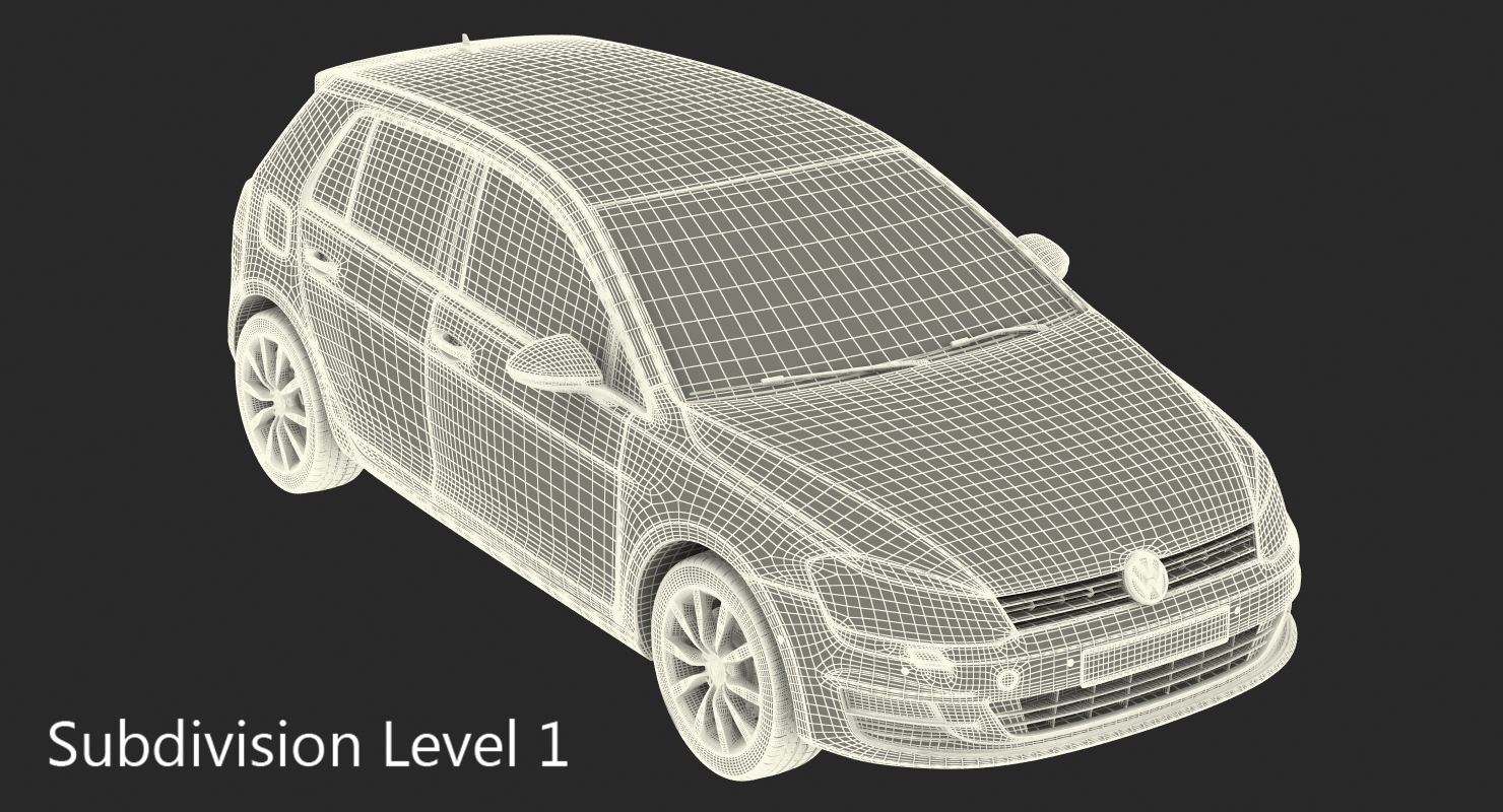 Volkswagen Golf 2017 Rigged 3D