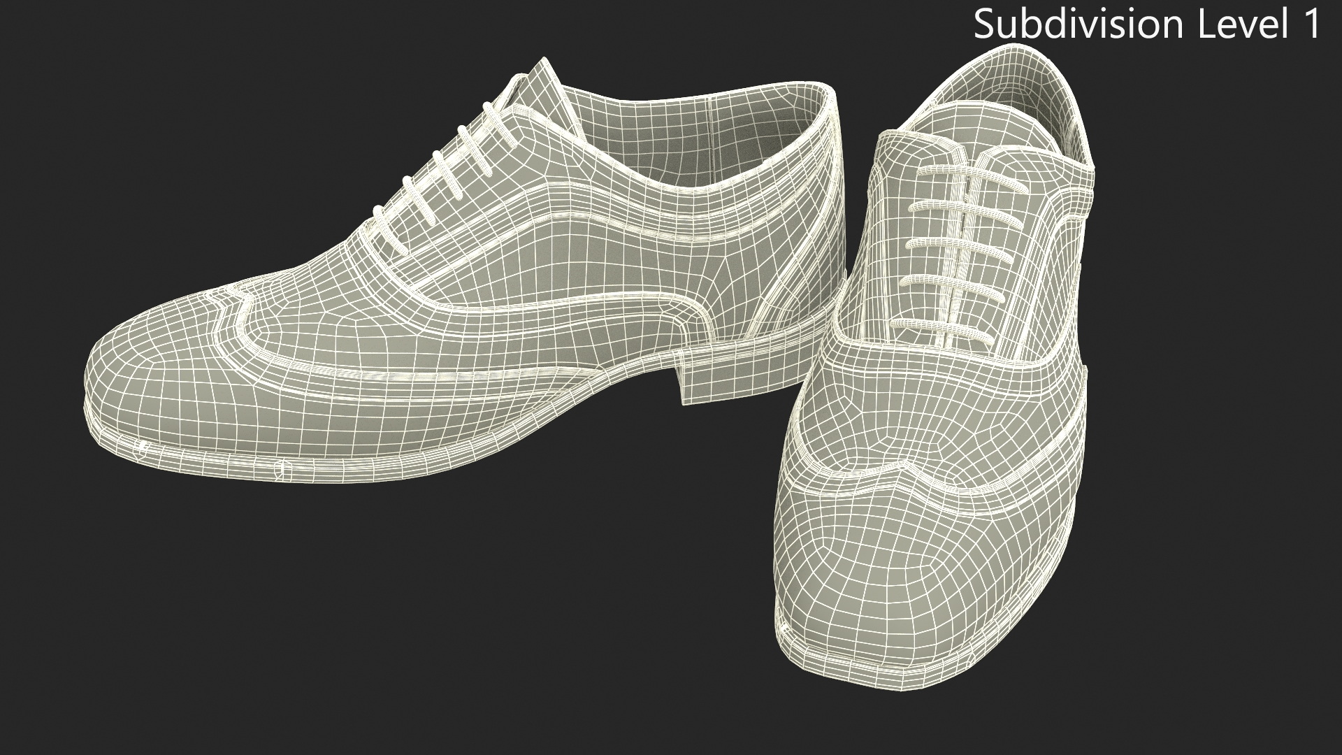 3D Classic Mens Wingtip Shoes