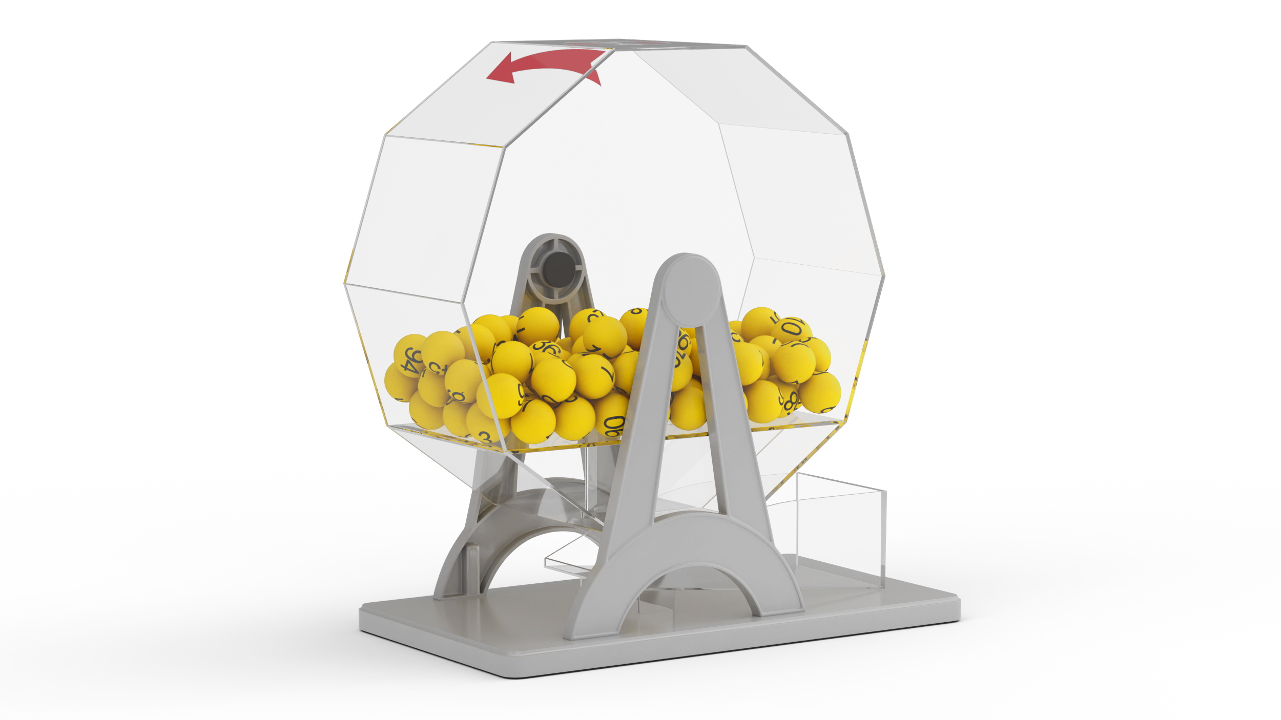 Manual Bingo Balls Lottery Machine 3D model