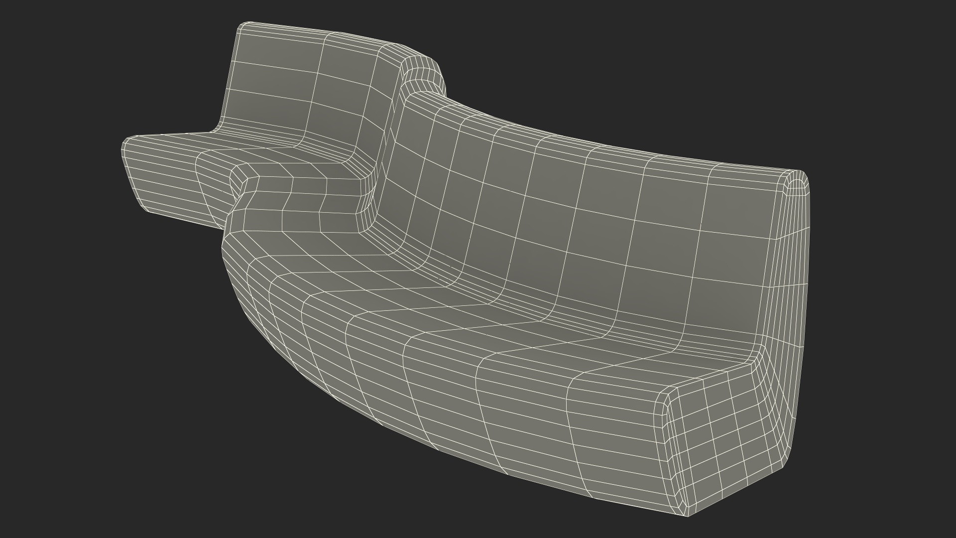 3D model Wave Bench