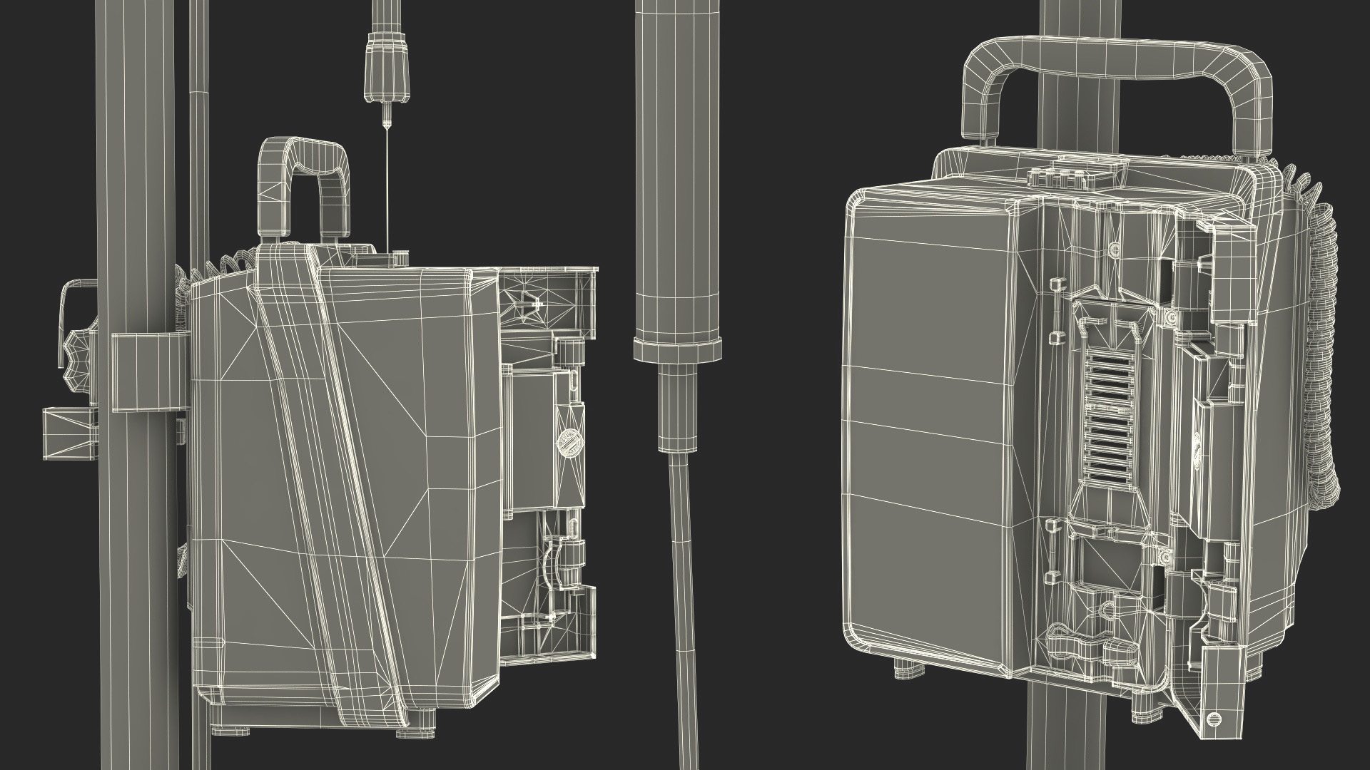 IV Infusion Stand with Pump 3D