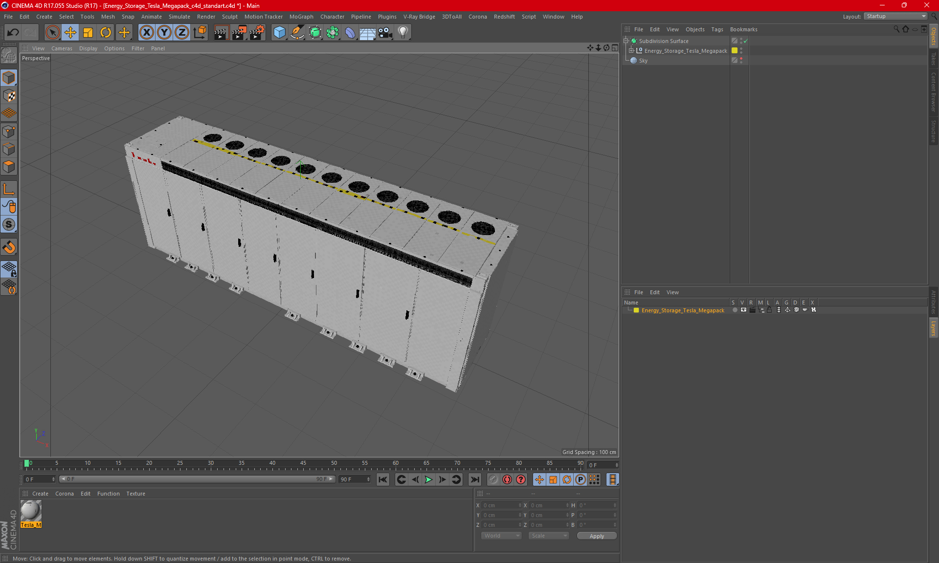 Energy Storage Tesla Megapack 3D model