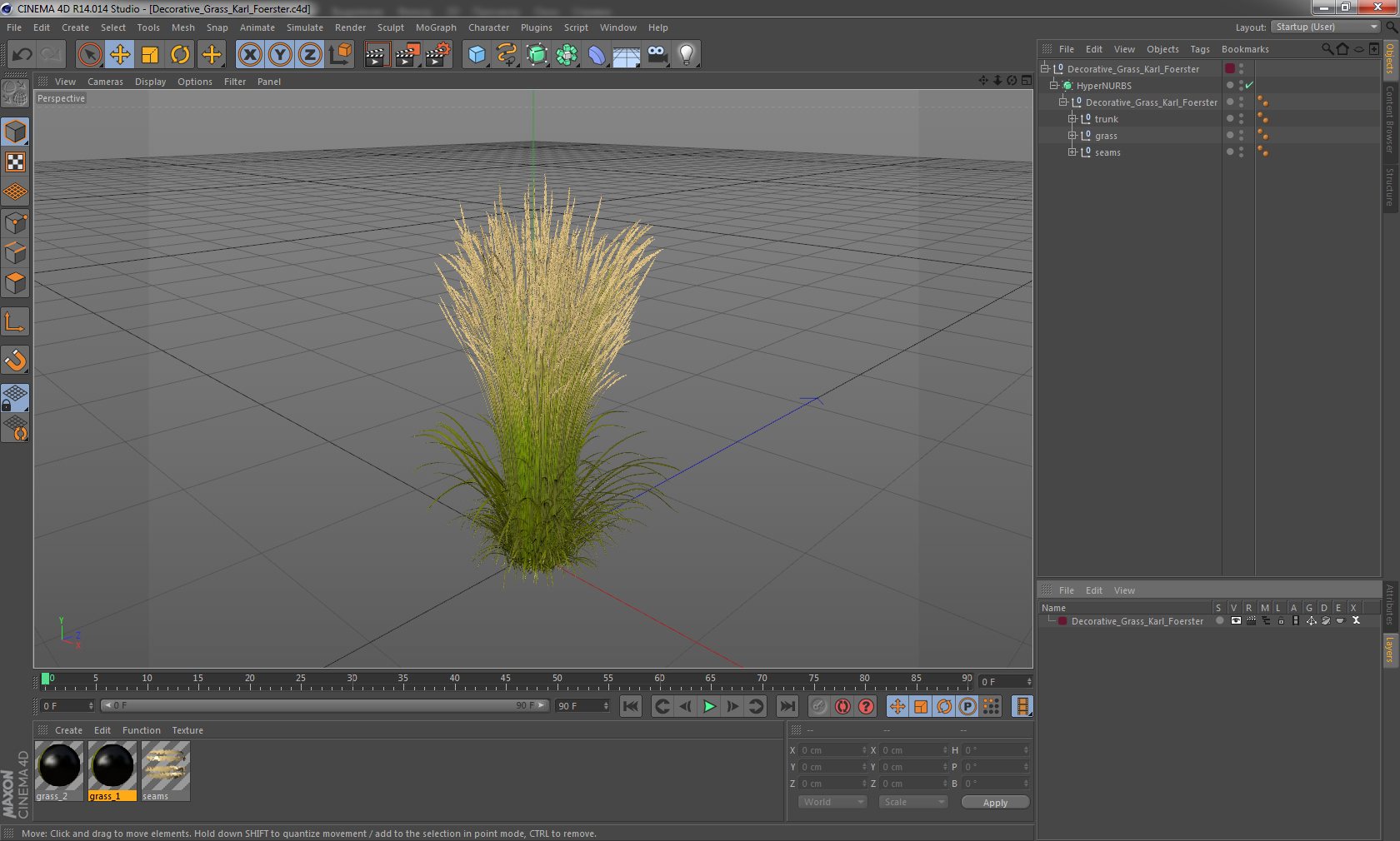 3D model Decorative Grass Karl Foerster