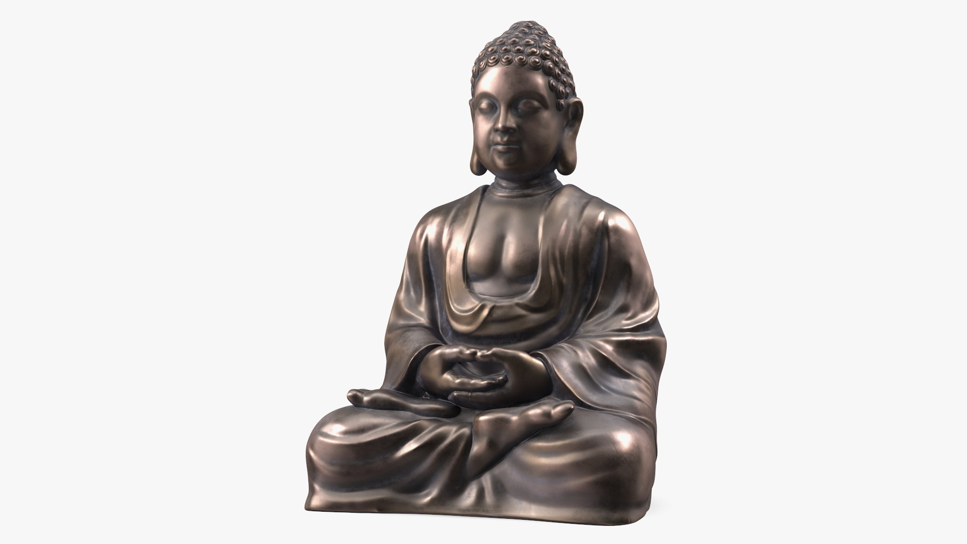 3D Sitting Buddha Statue Bronze model