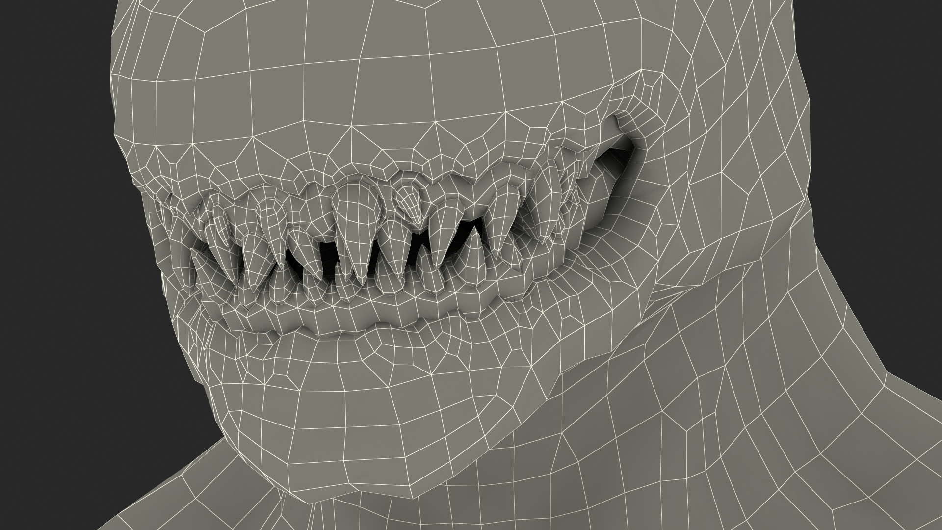 3D Monster Creature Head