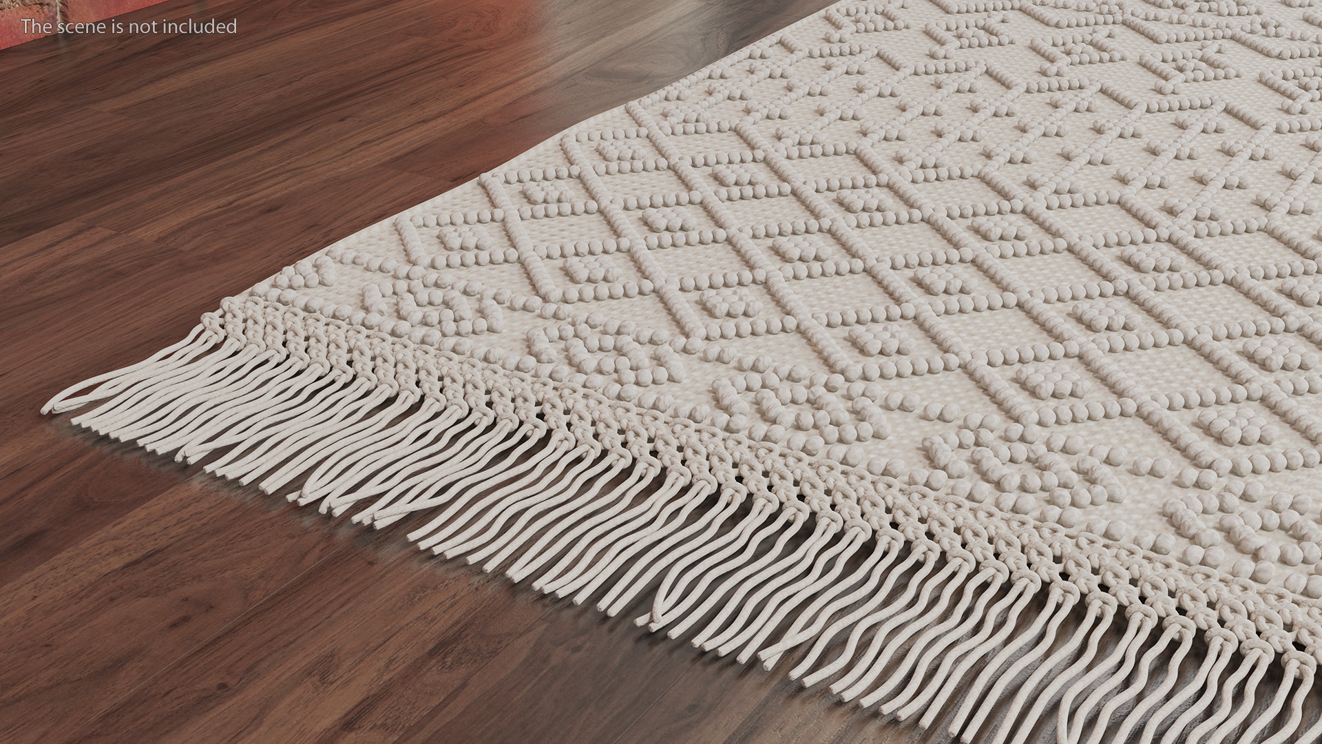 3D Modern Wool Rug White