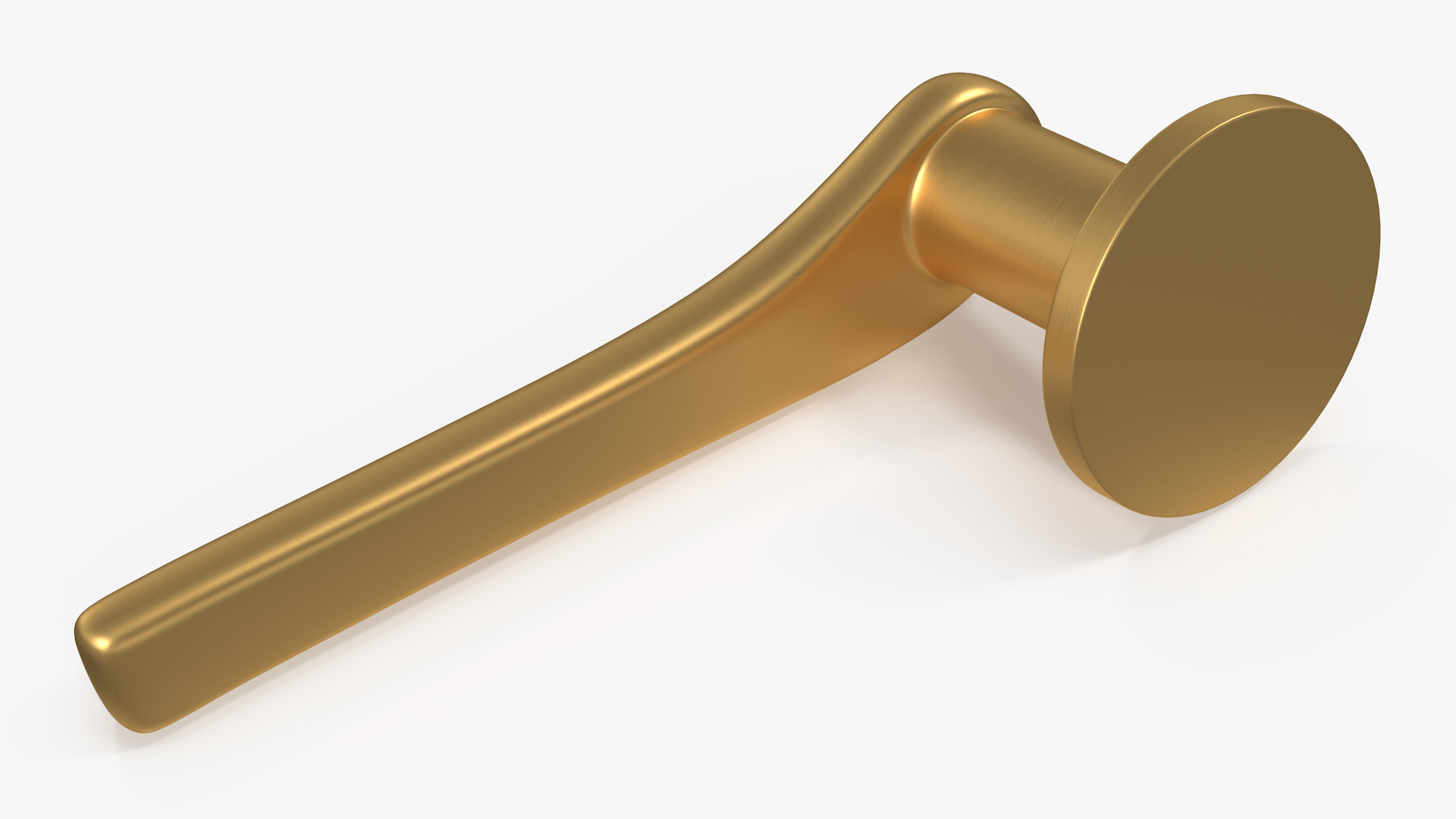 Gold Door Handles Curved 3D model