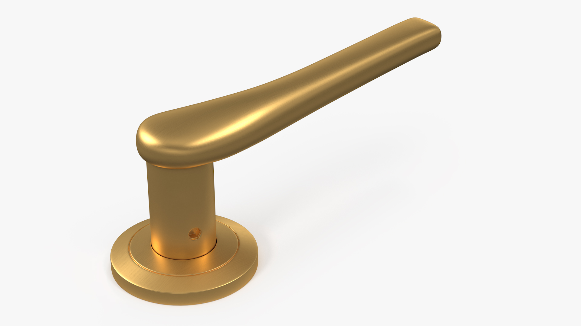 Gold Door Handles Curved 3D model