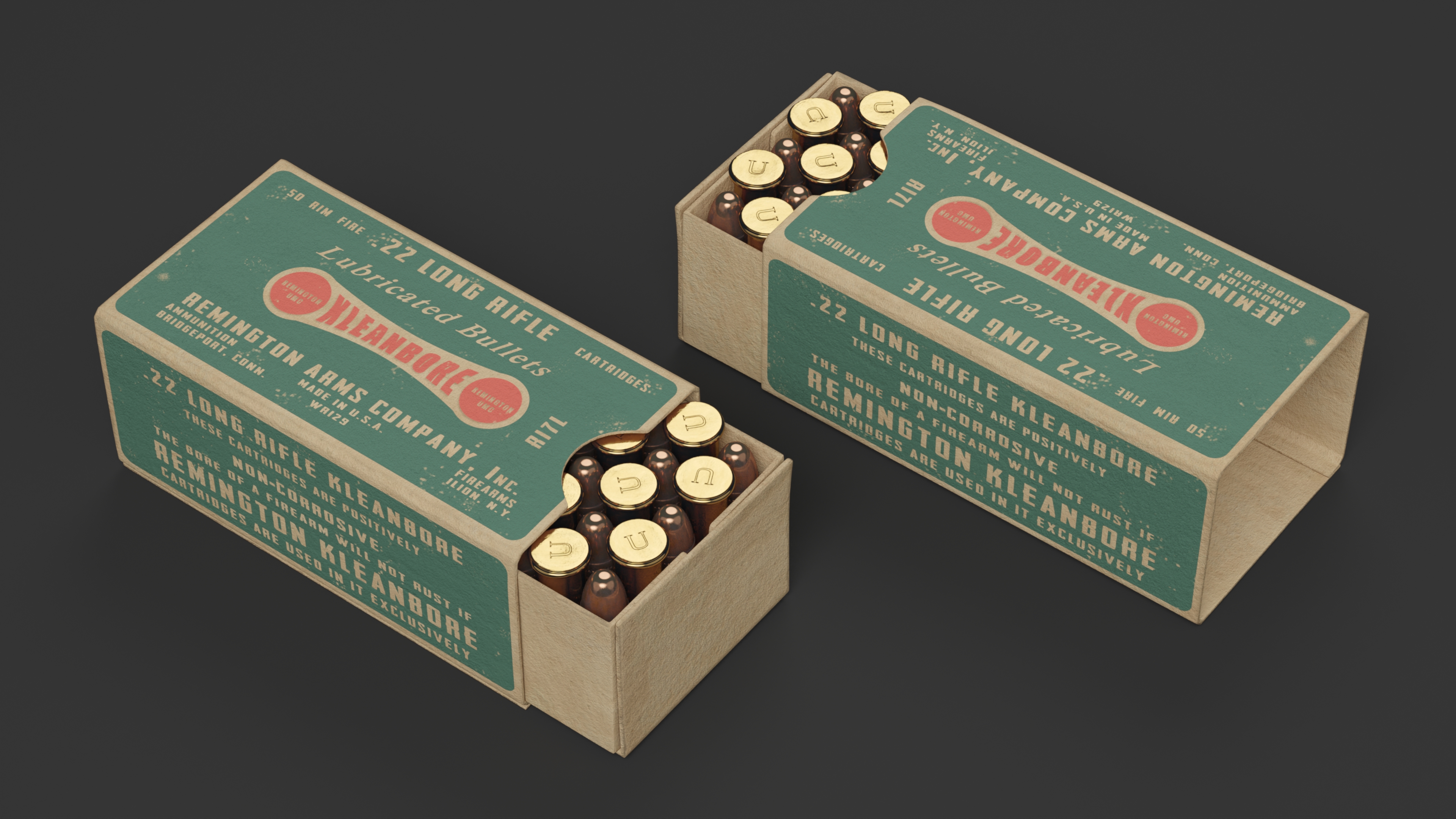 Remington .22 Long Rifle Ammunition Box 3D model