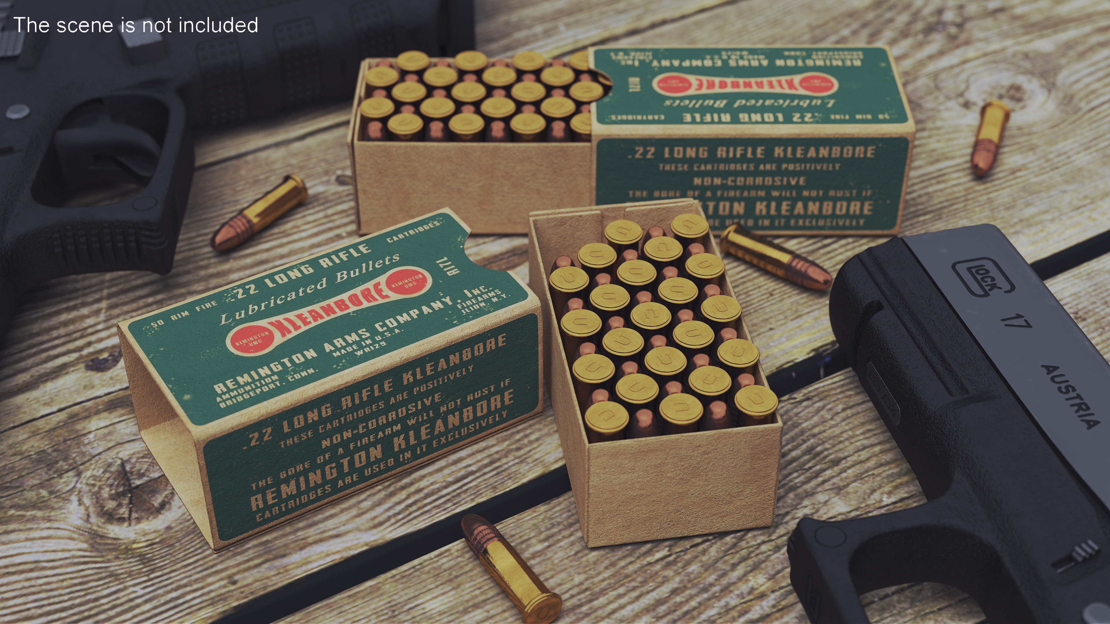 Remington .22 Long Rifle Ammunition Box 3D model