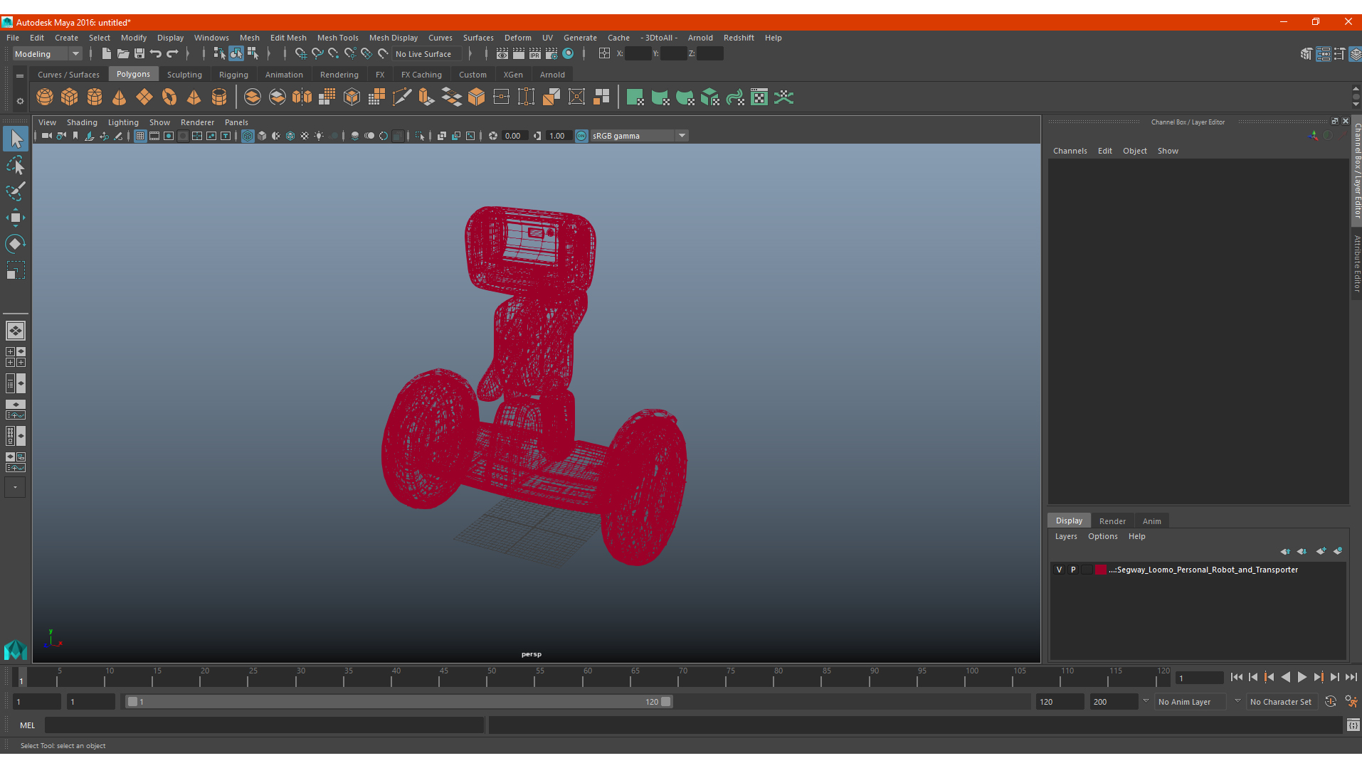 3D Segway Loomo Personal Robot and Transporter model