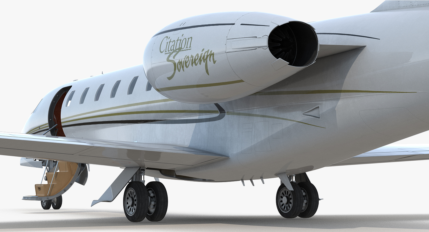 Business Jet Cessna Model 680 Sovereign 3D model