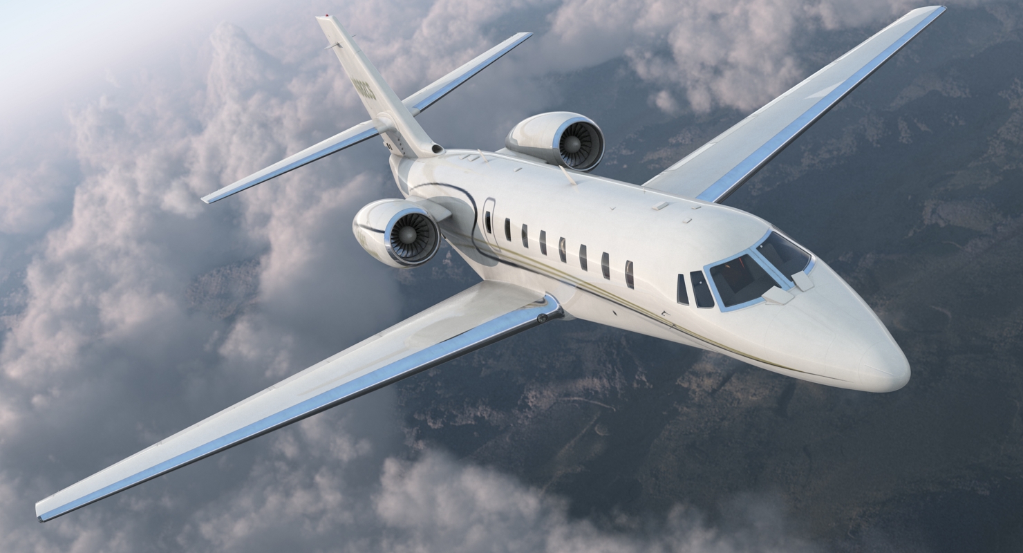 Business Jet Cessna Model 680 Sovereign 3D model